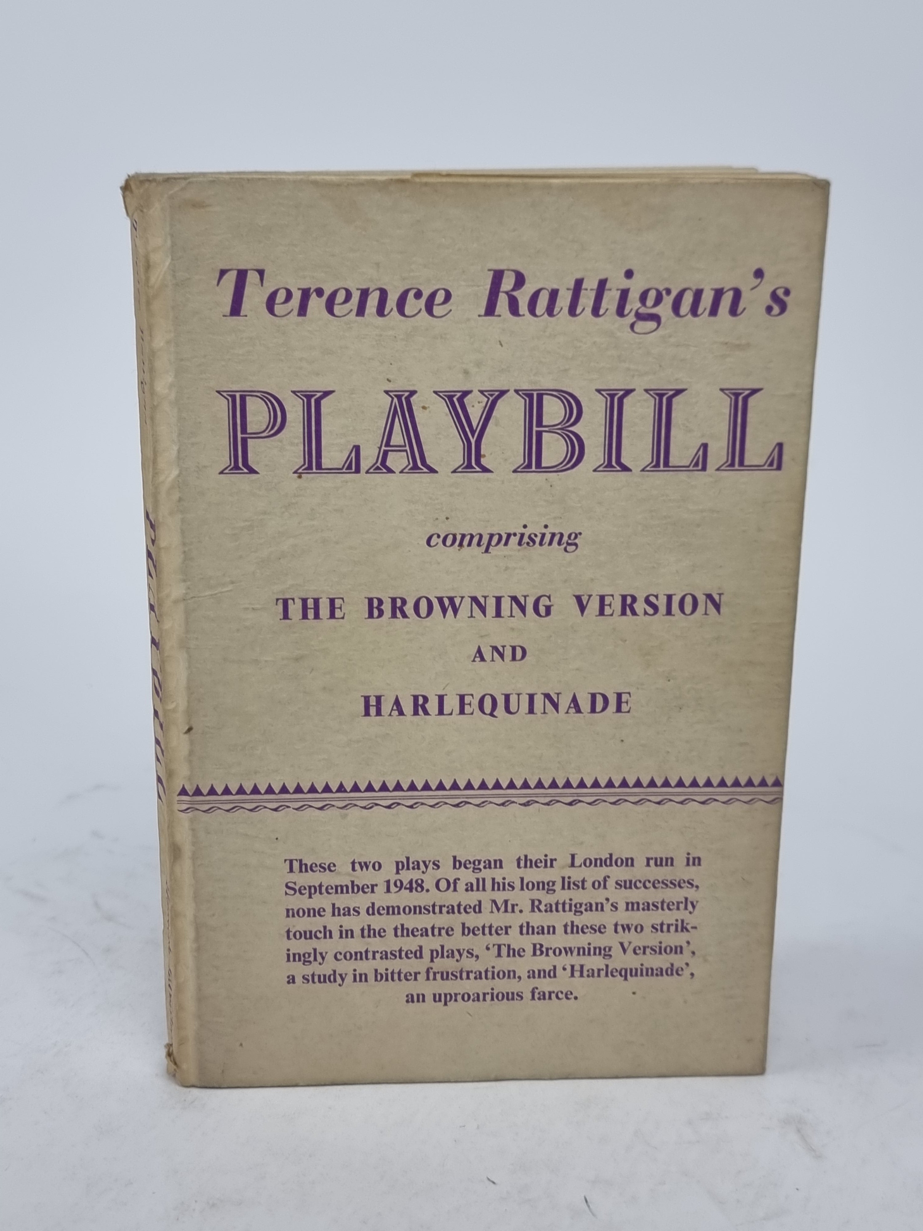 Playbill, Terence Rattigan — 1st Edition