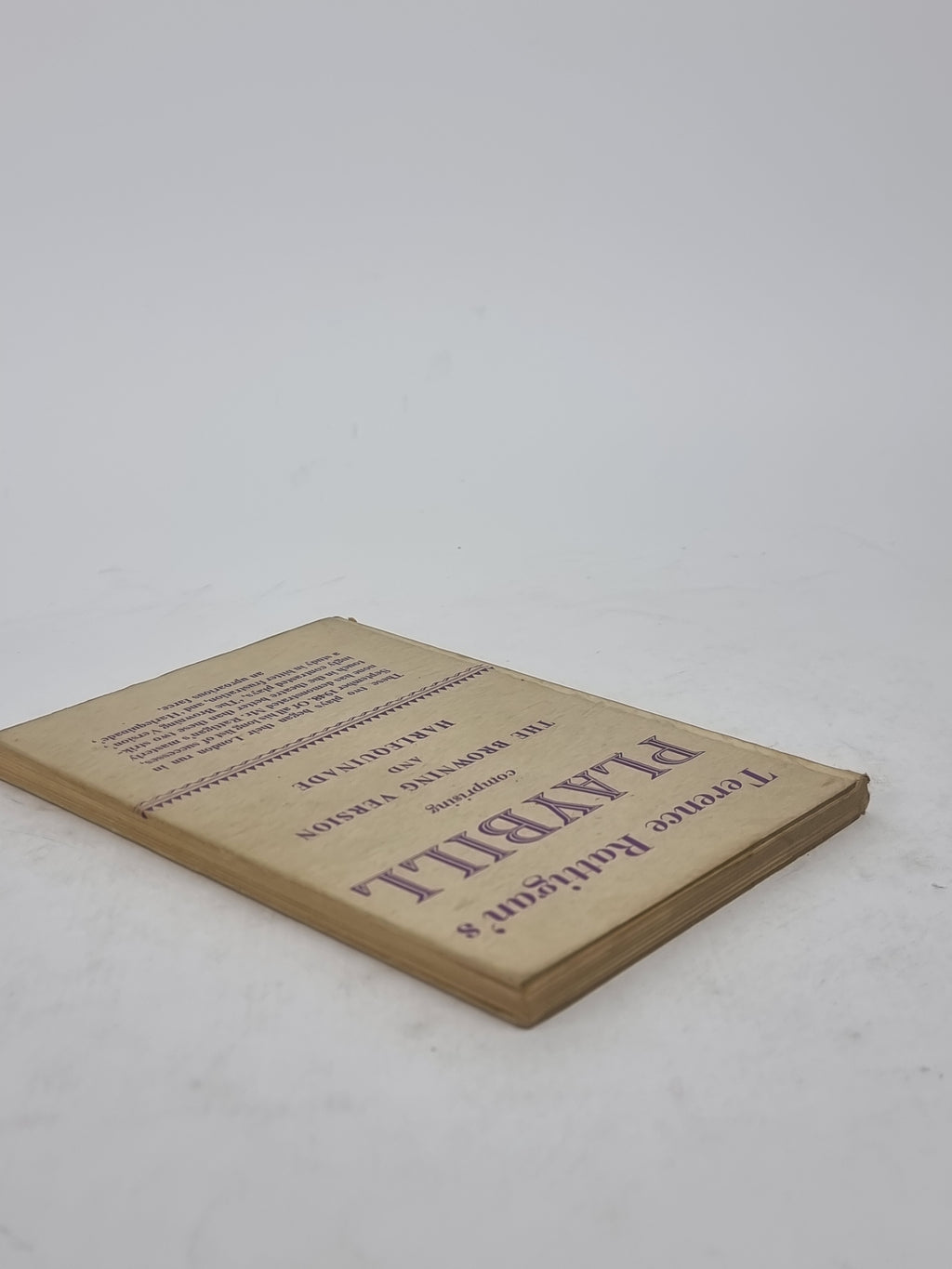 Playbill, Terence Rattigan — 1st Edition