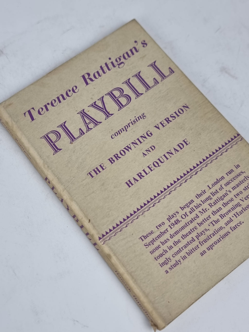 Playbill, Terence Rattigan — 1st Edition
