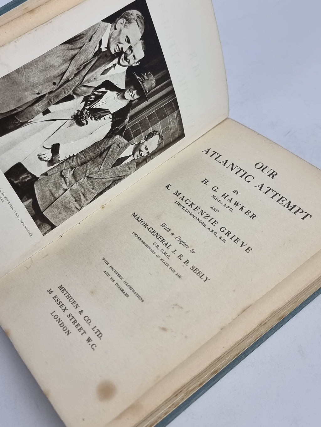 Our Atlantic Attempt, H. G. Hawker & K. Mackenzie Grieve — 1st Edition