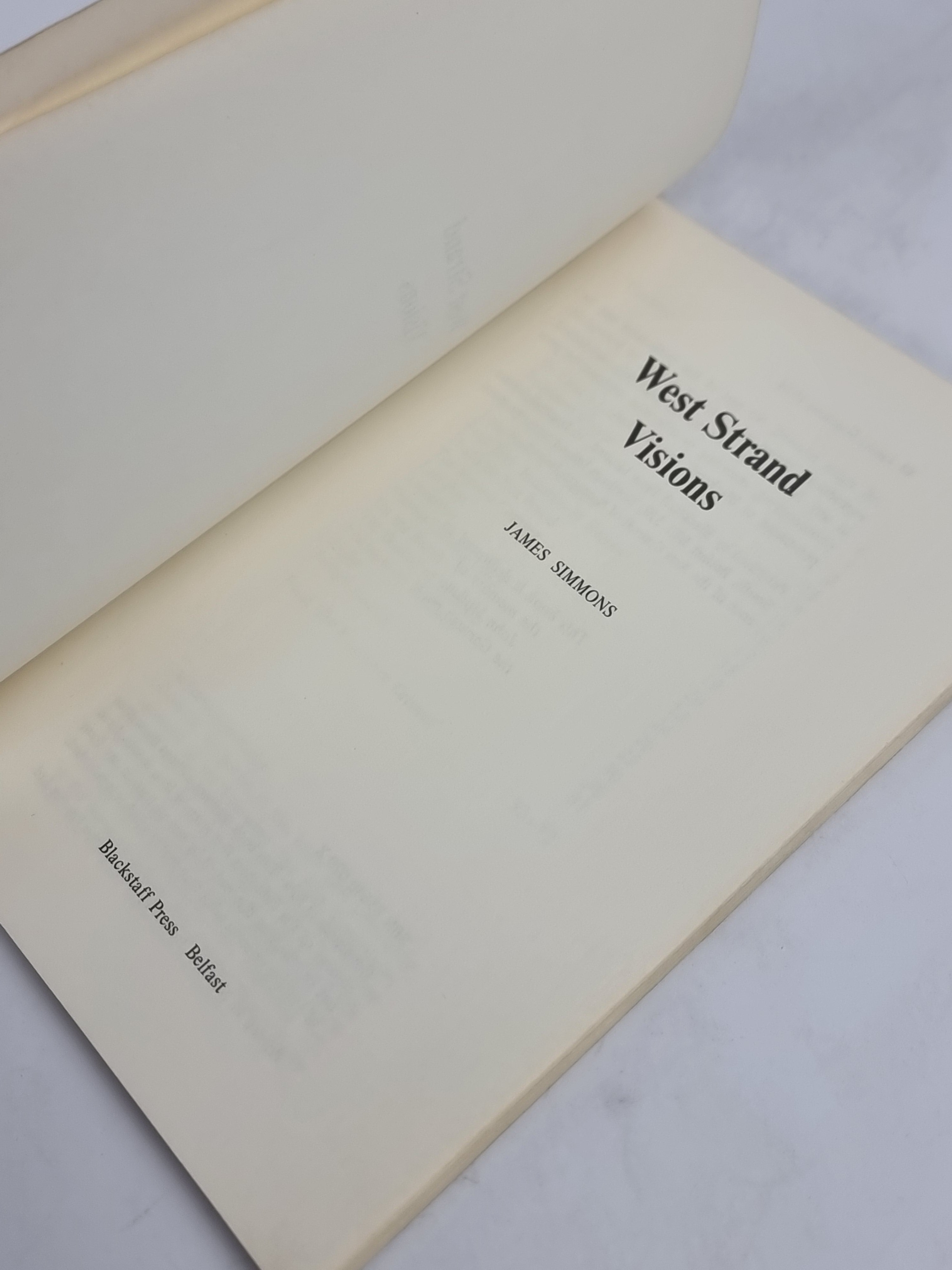 West Strand Visions, James Simmons — 1st Edition