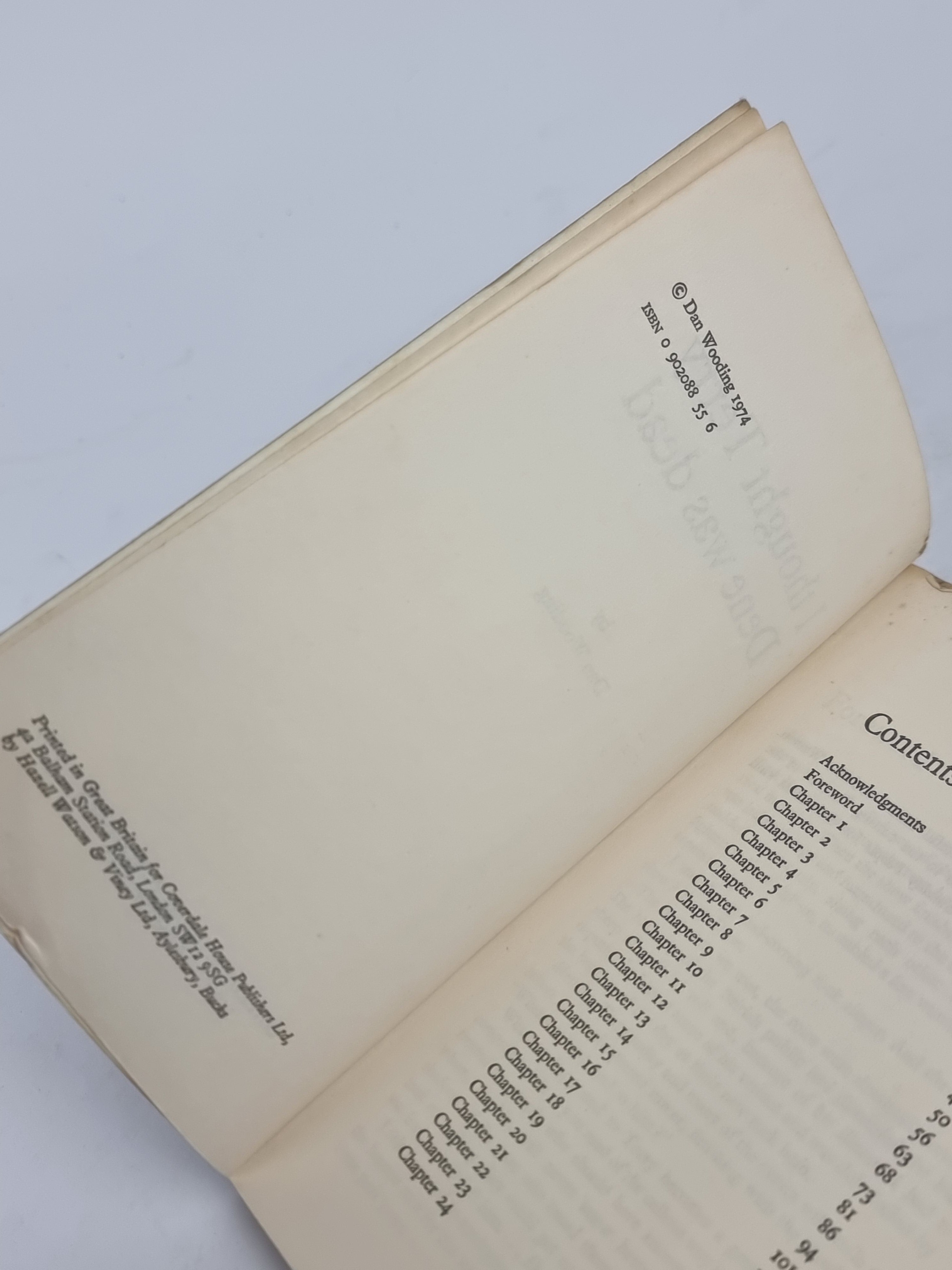 Thought Terry Dene Was Dead, Dan Wooding — 1st Edition