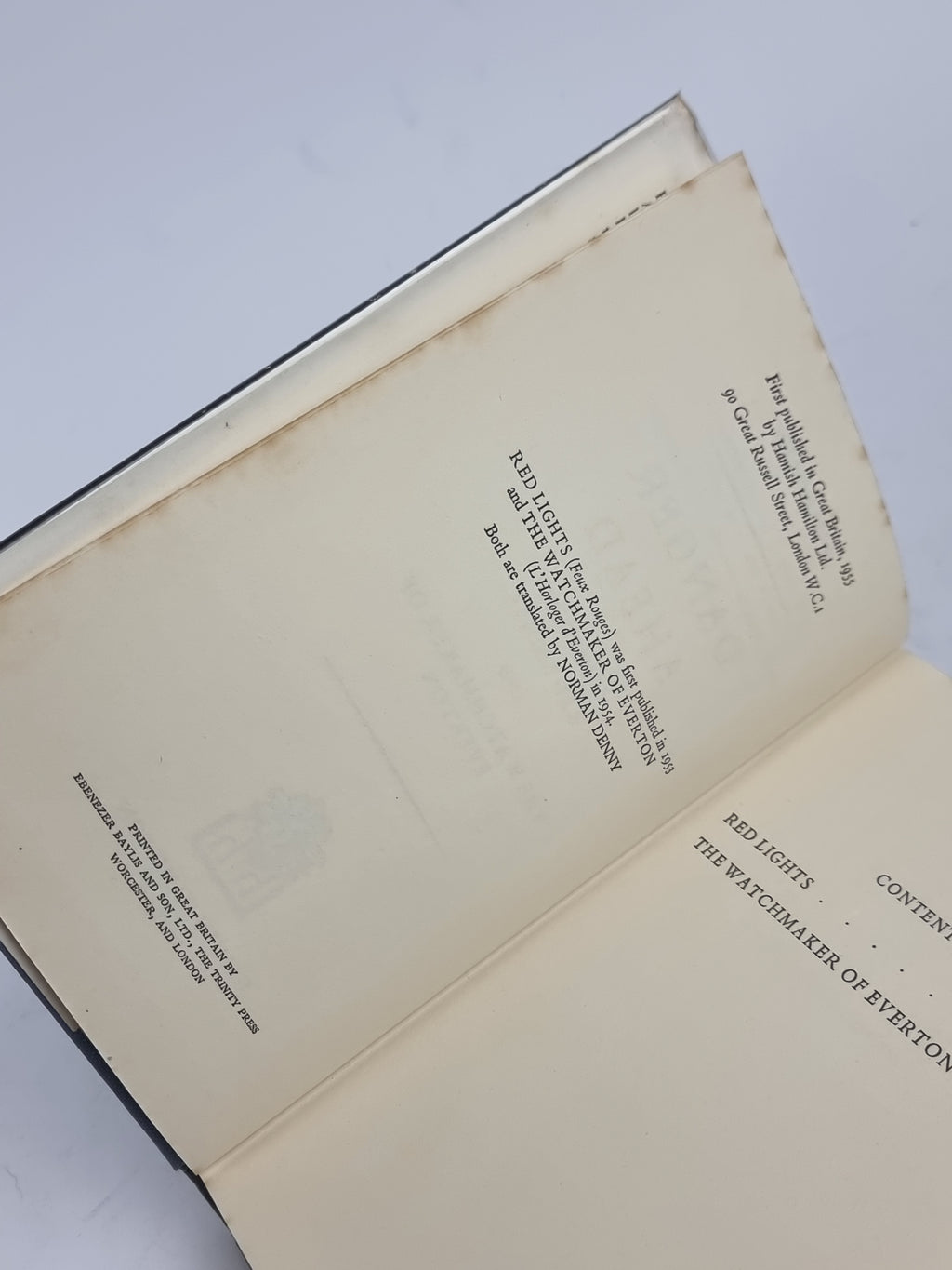 Danger Ahead, Georges Simenon — 1st UK Edition