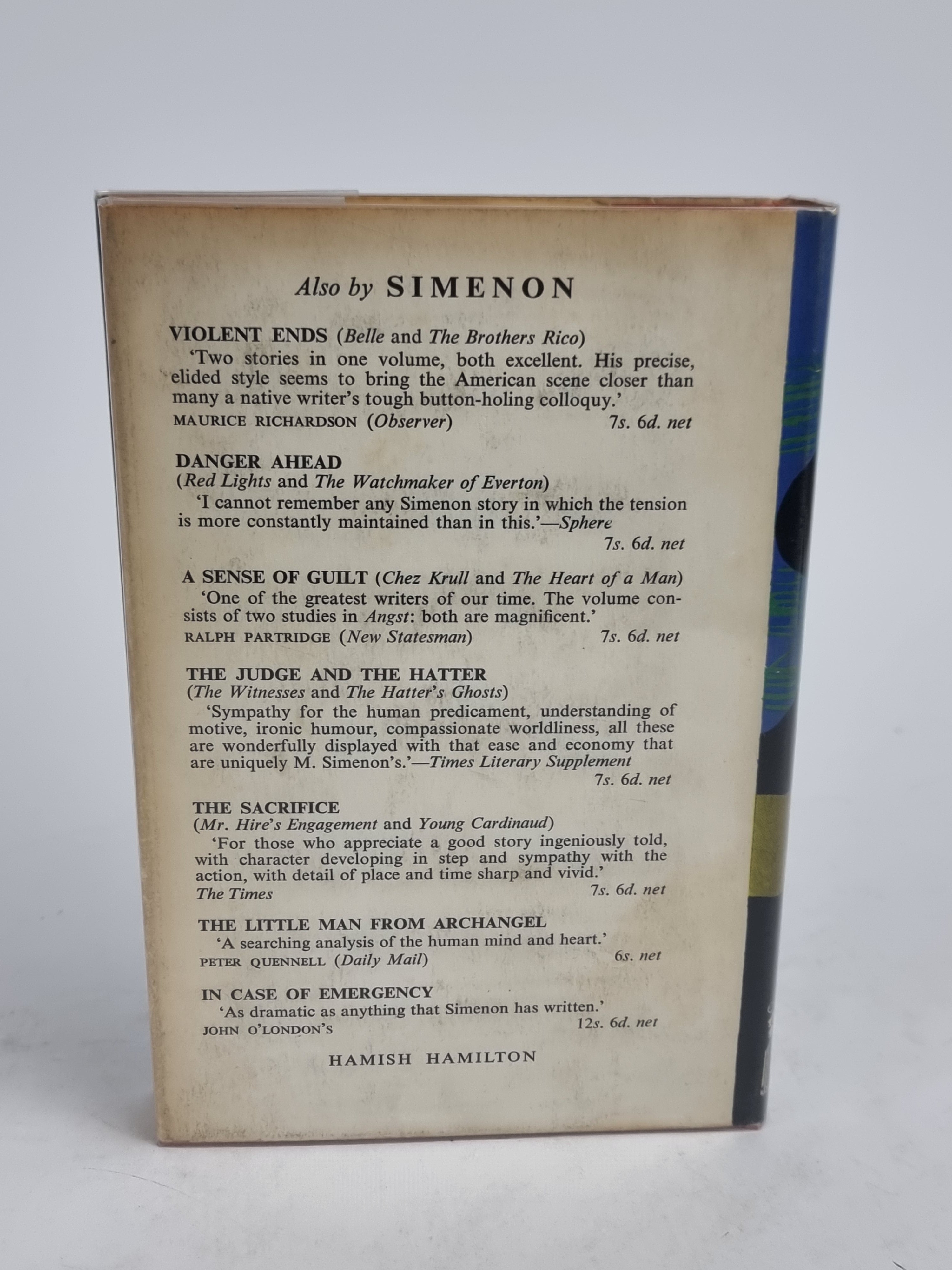Sunday, Georges Simenon — 1st UK Edition