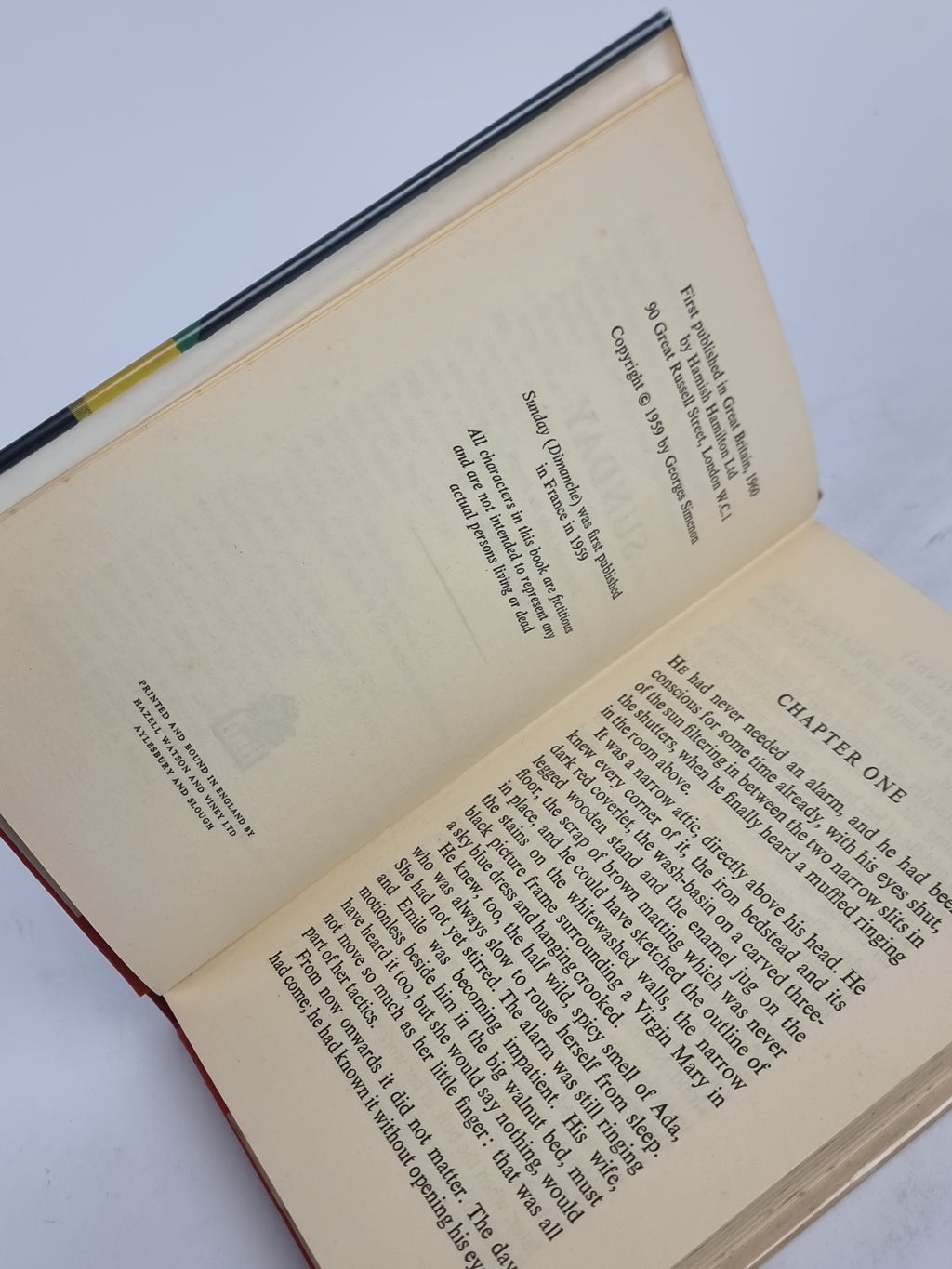 Sunday, Georges Simenon — 1st UK Edition