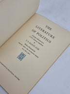 The Literature of Politics, T. S. Eliot — 1st Edition