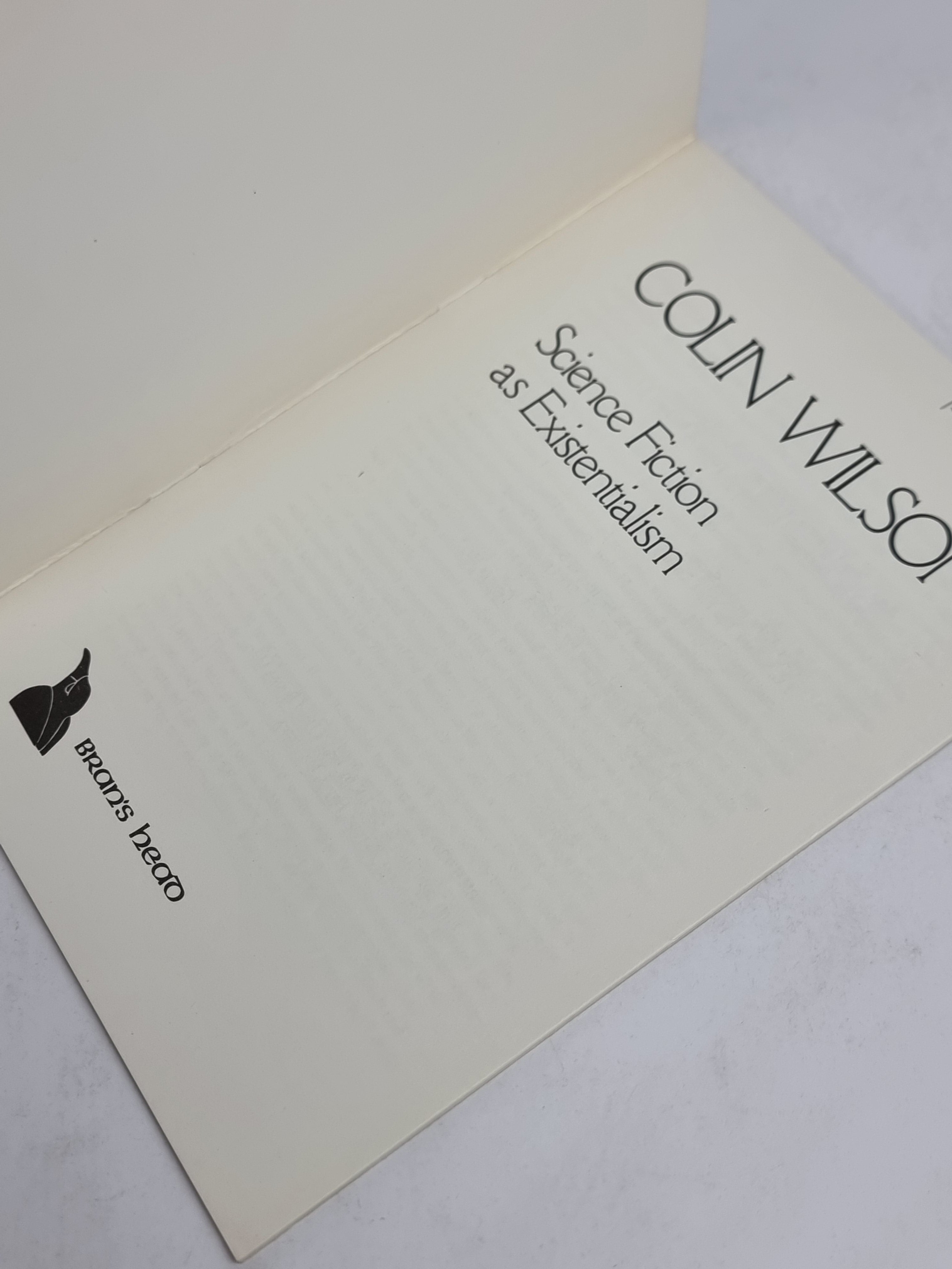 Science Fiction as Existentialism, Colin Wilson — 1st Edition