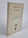 Selected Poems, John Crowe Ransom — 1st English Edition