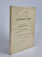 A Hundred Voices, Kostes Palamas — 1st Edition Thus