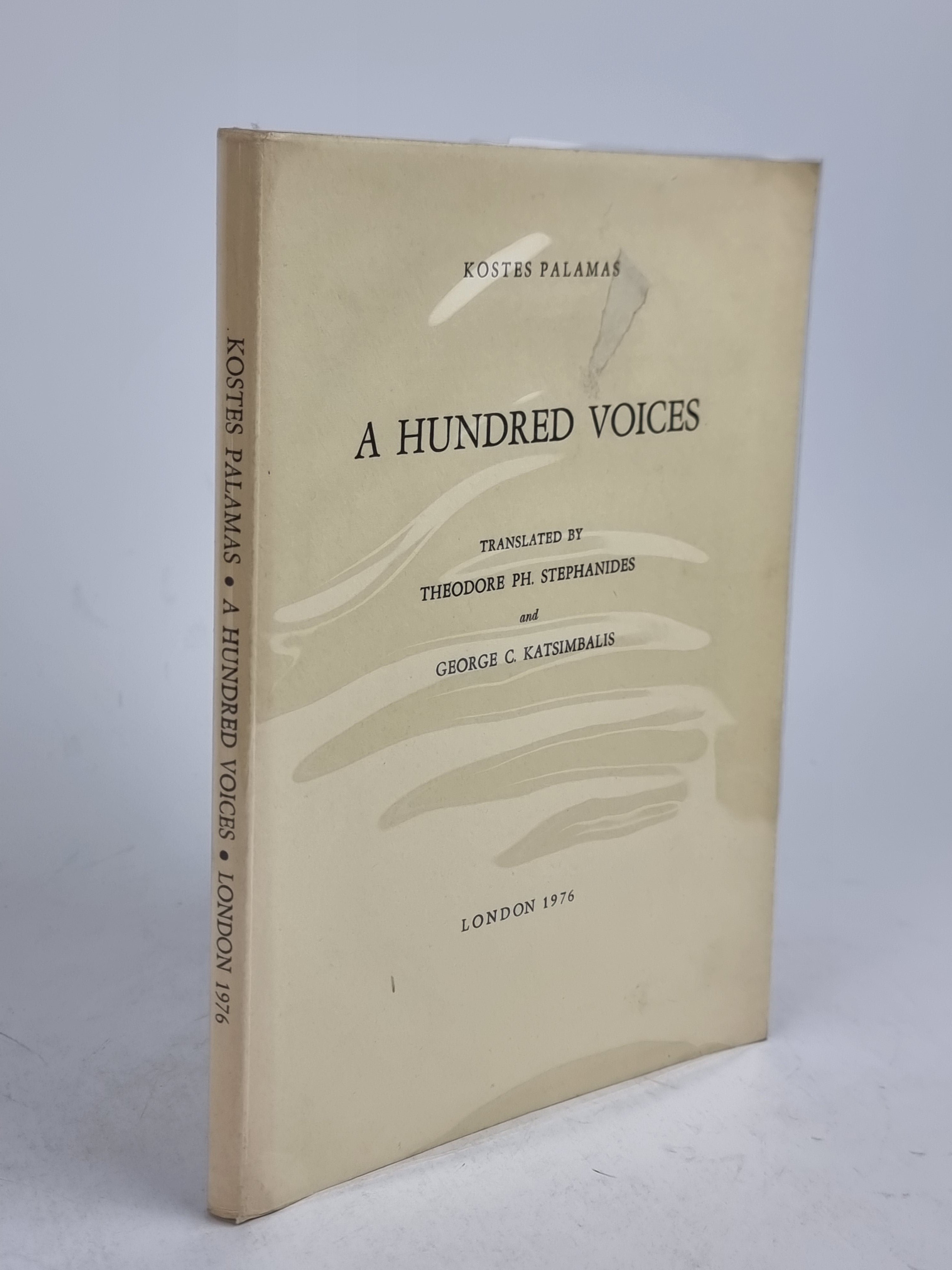 A Hundred Voices, Kostes Palamas — 1st Edition Thus