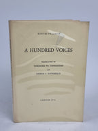 A Hundred Voices, Kostes Palamas — 1st Edition Thus