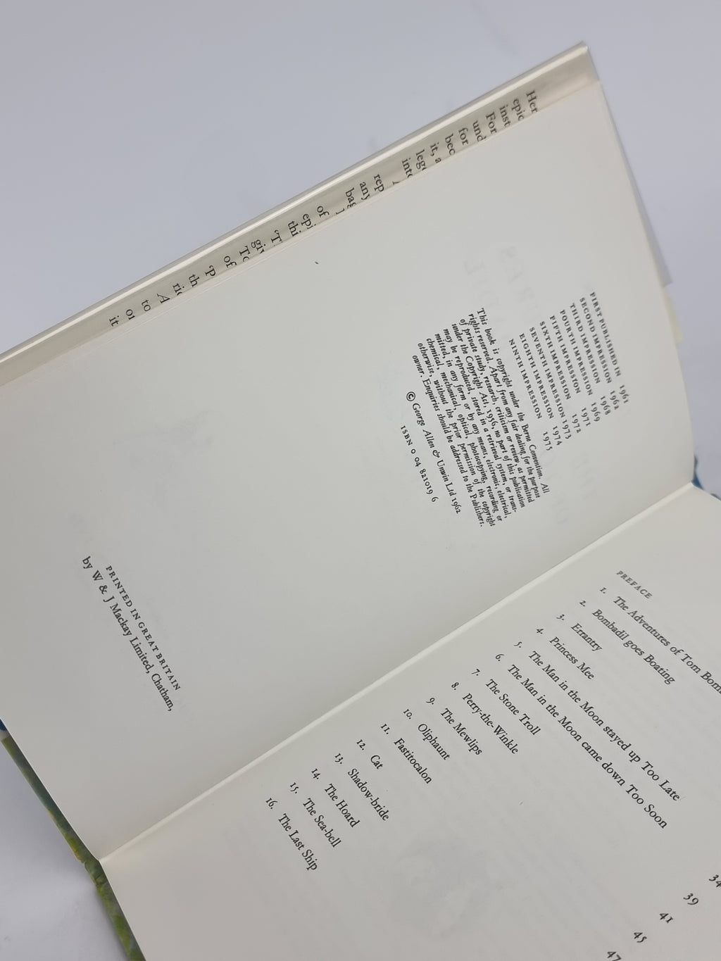 The Adventures of Tom Bombadil, J.R.R. Tolkien — 9th Impression