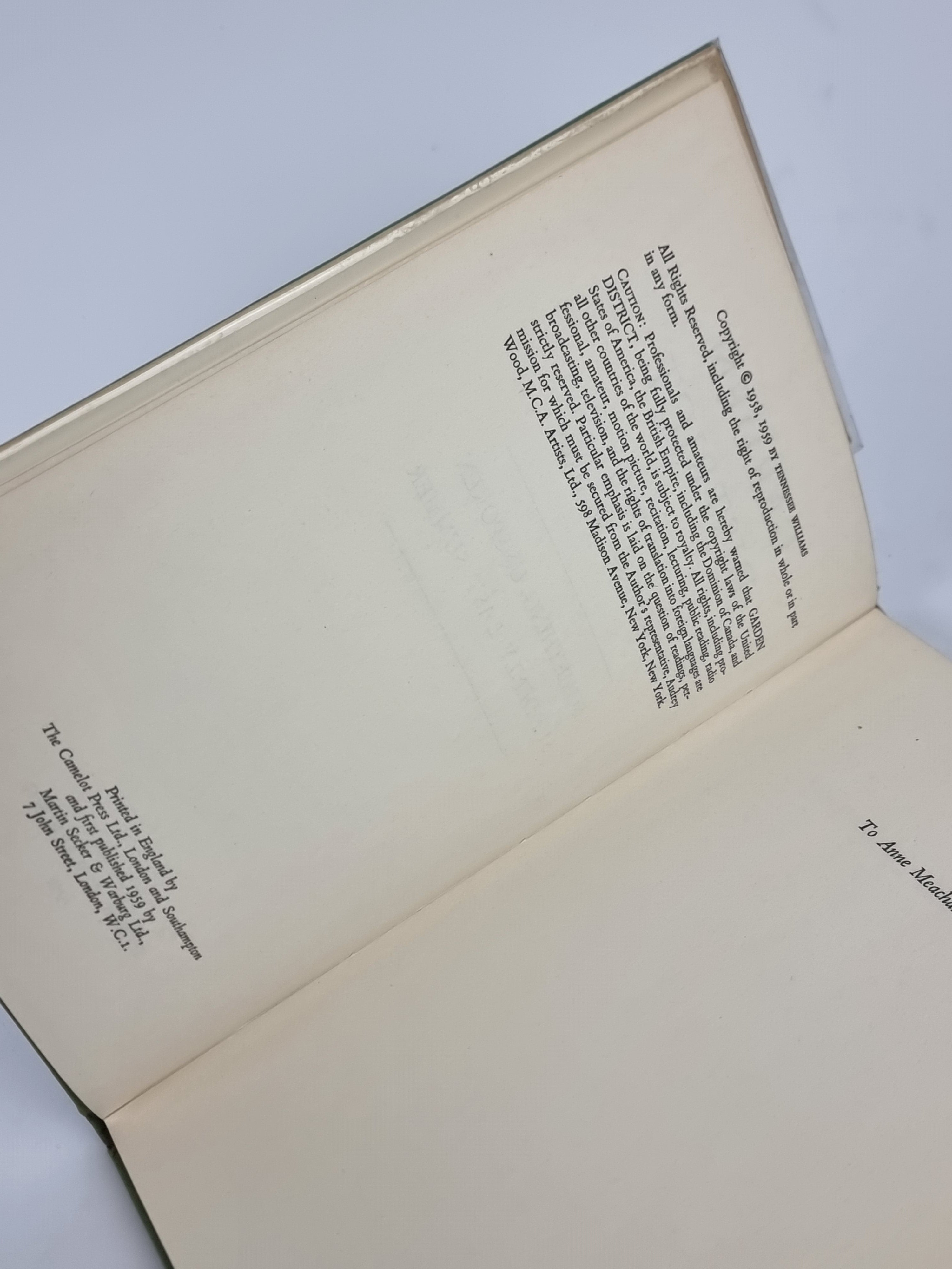 Garden District: Something Unspoken and Suddenly Last Summer, Tennessee Williams