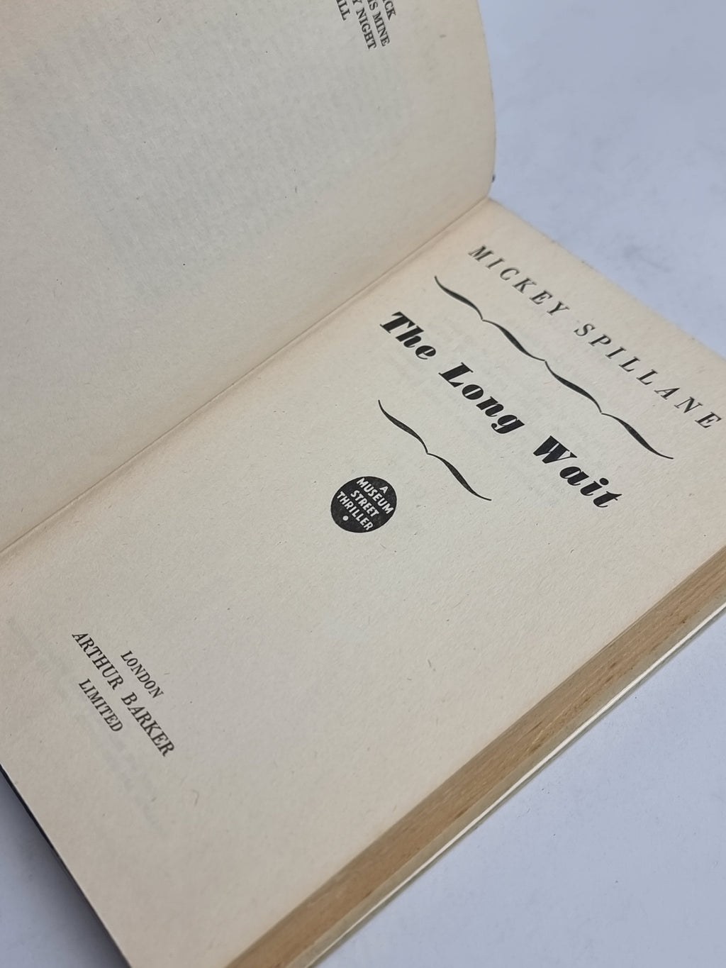 The Long Wait, Mickey Spillane — 2nd Impression