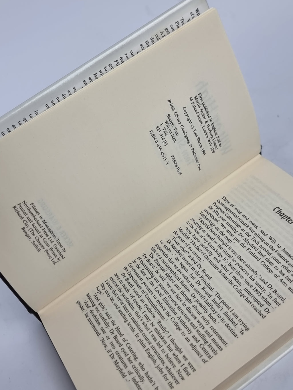 Wilt on High, Tom Sharpe — 1st Edition