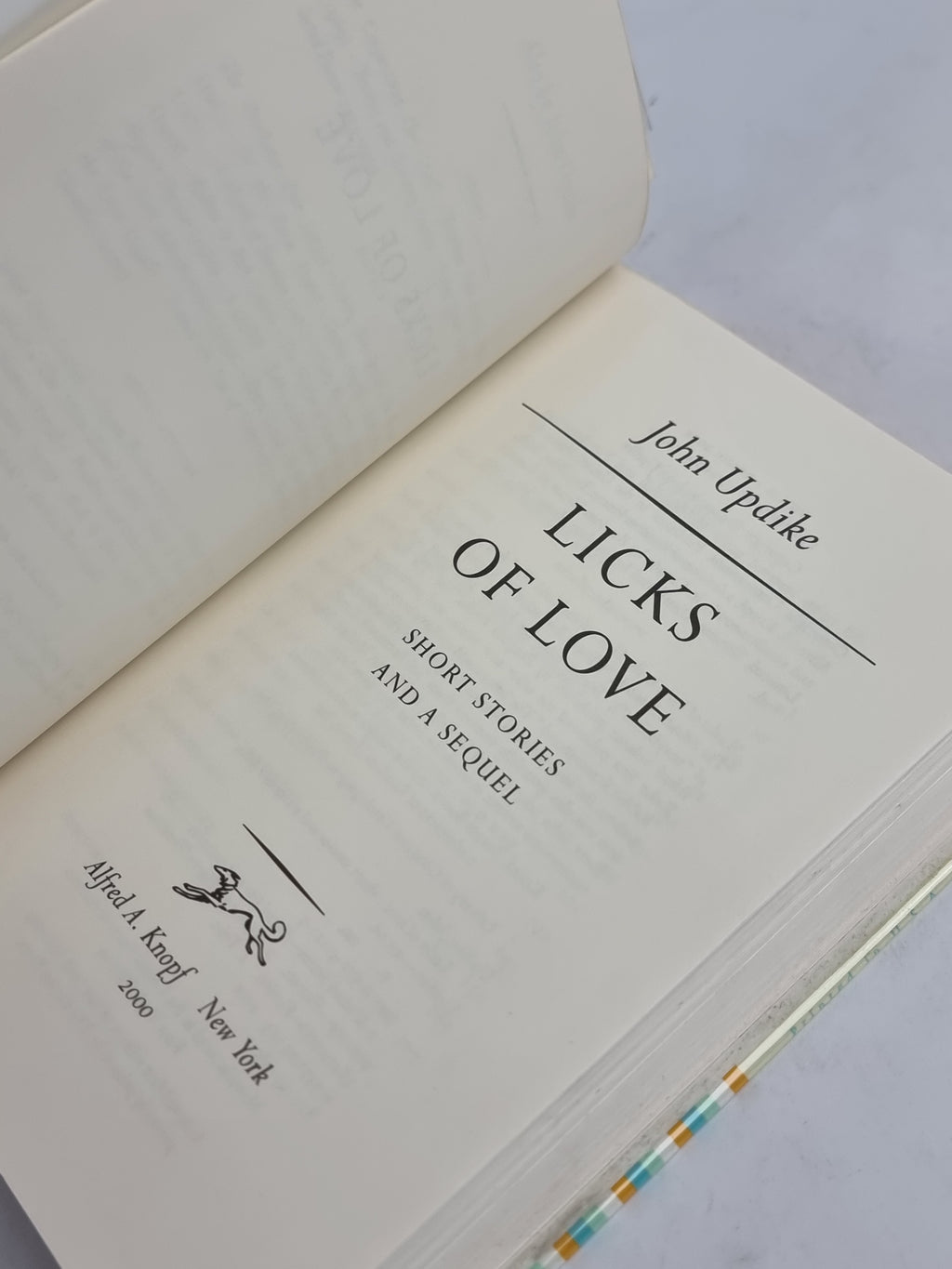 Licks of Love: Short Stories and a Sequel, "Rabbit Remembered", John Updike