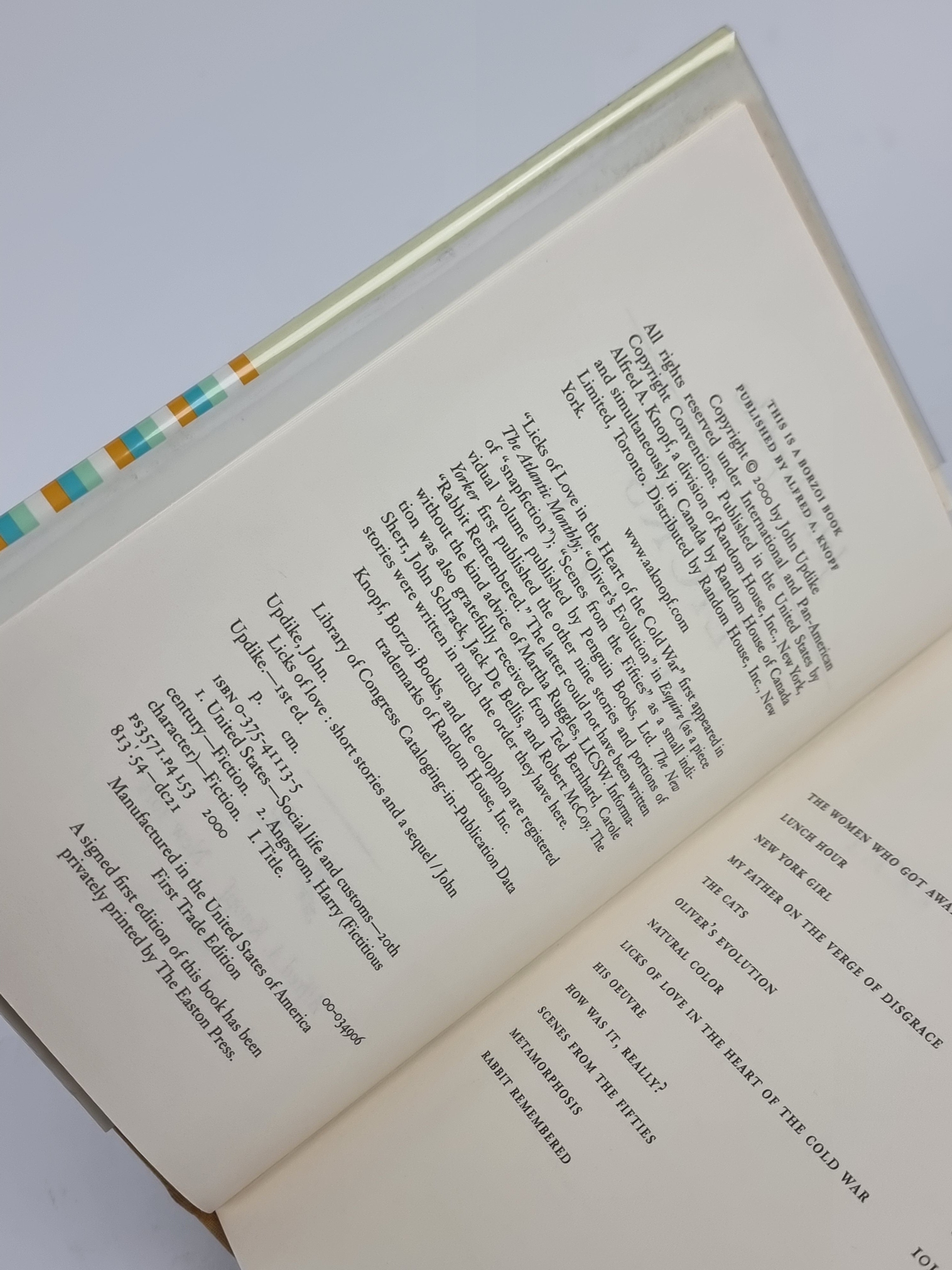 Licks of Love: Short Stories and a Sequel, "Rabbit Remembered", John Updike