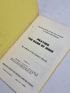 Praying the Name of Jesus, By a Monk of the Eastern Church — 1st Edition Thus