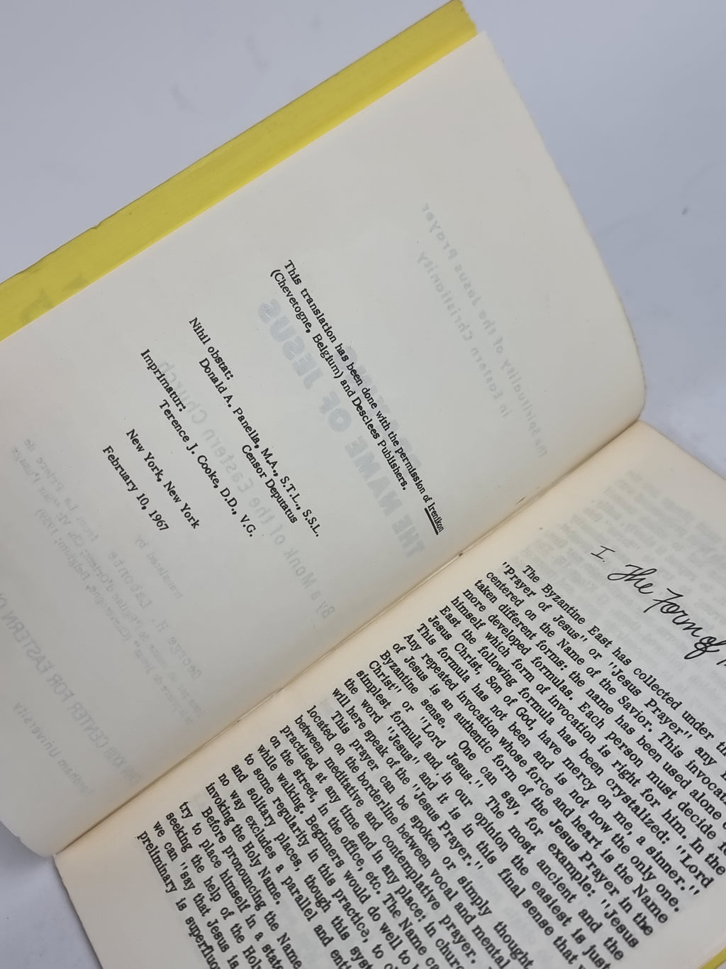 Praying the Name of Jesus, By a Monk of the Eastern Church — 1st Edition Thus