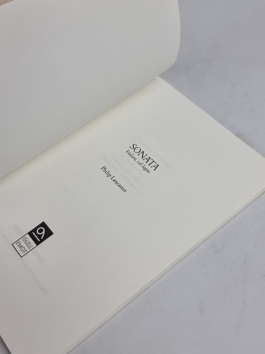 Sonata: Violare, col legno, Philip Lancaster — 1st Edition