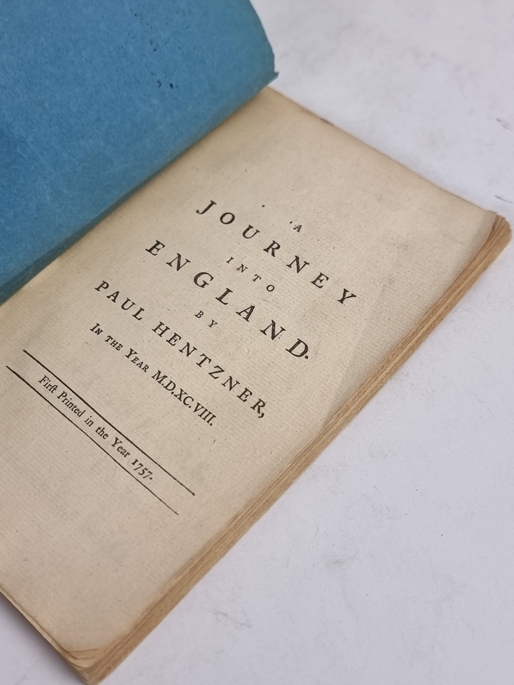 A Journey into England, Paul Hentzner — Early Reprint Edition