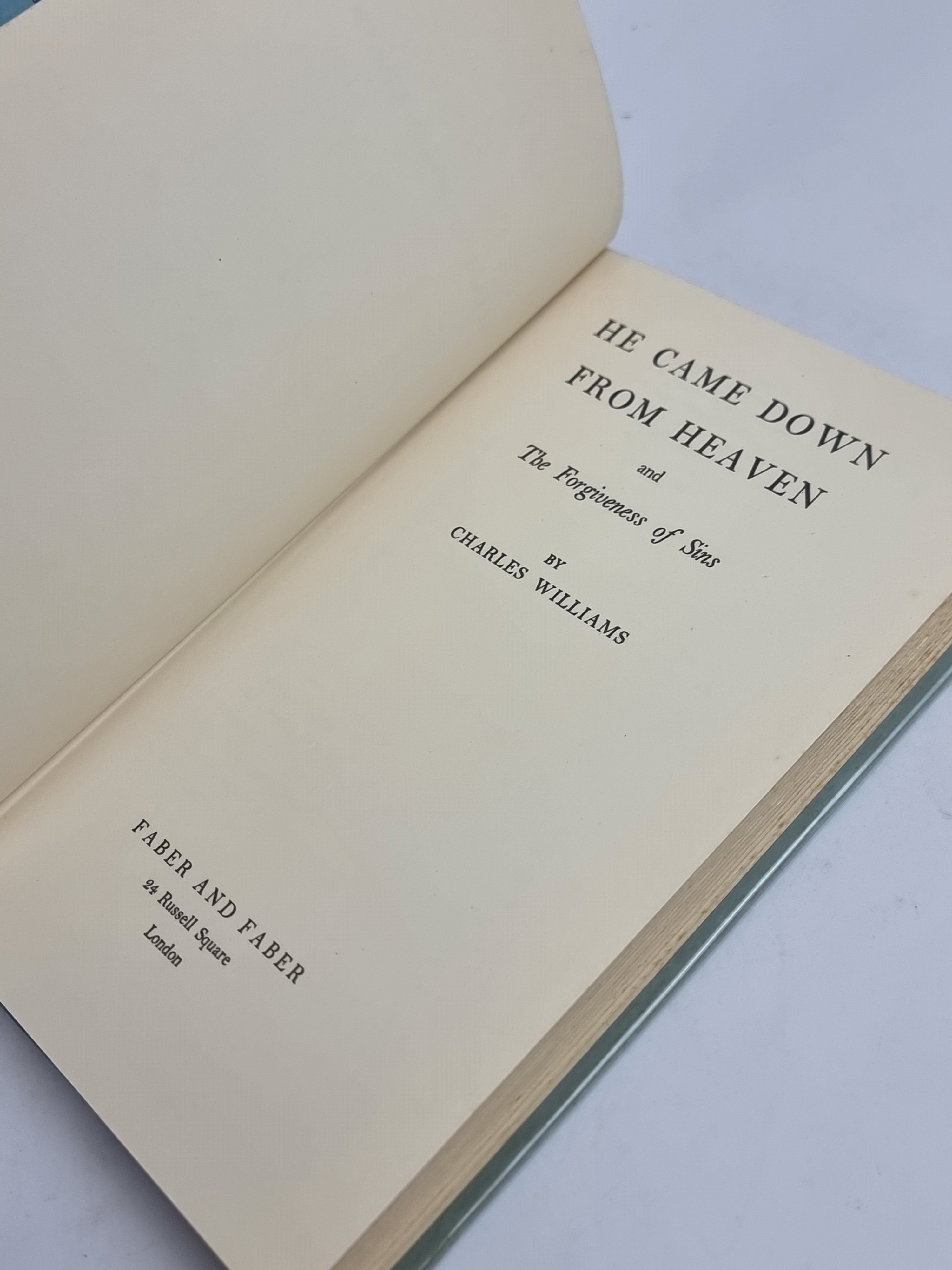 He Came Down From Heaven and The Forgiveness of Sins, Charles Williams