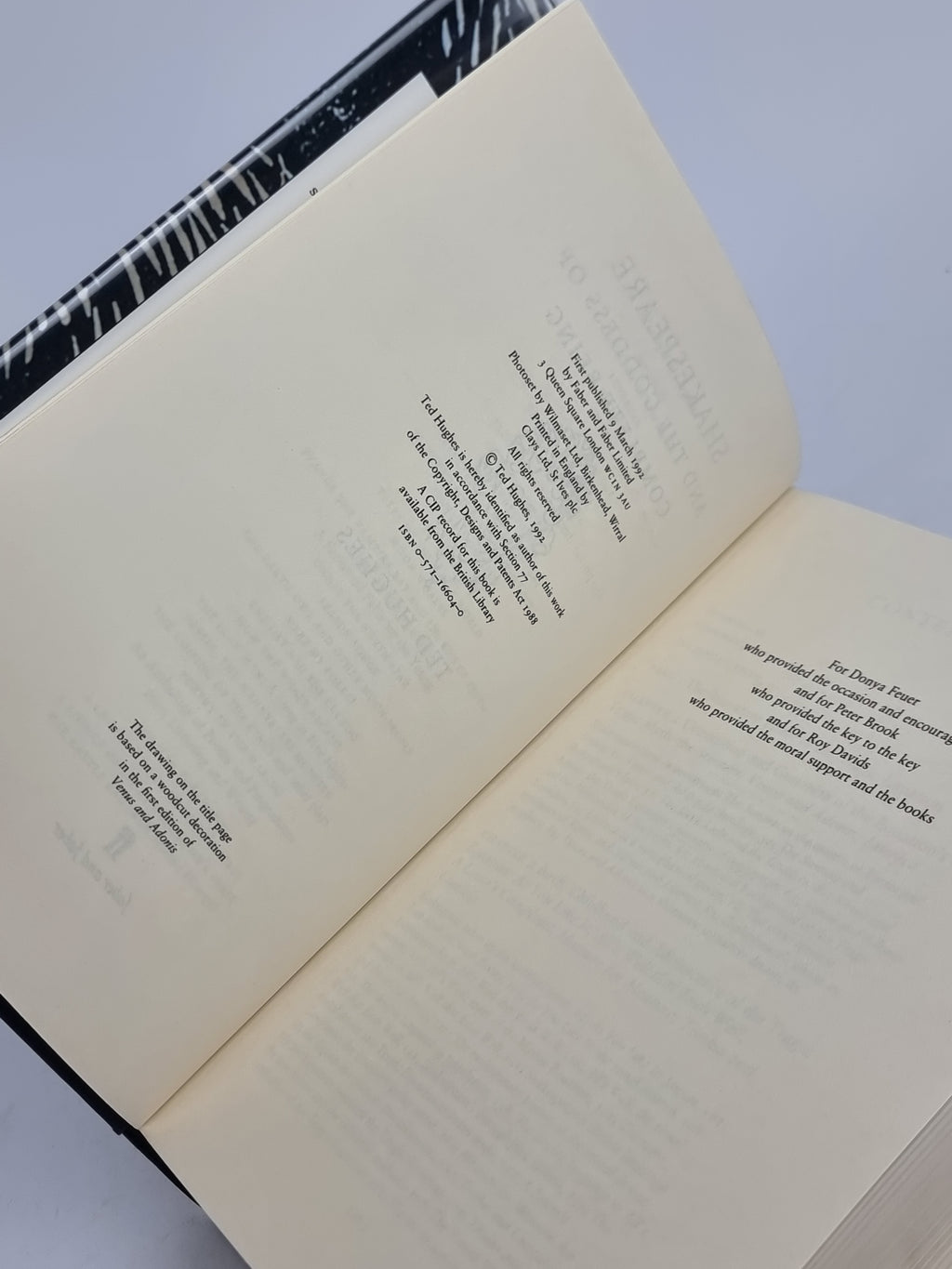 Shakespeare and the Goddess of Complete Being, Ted Hughes — 1st Edition