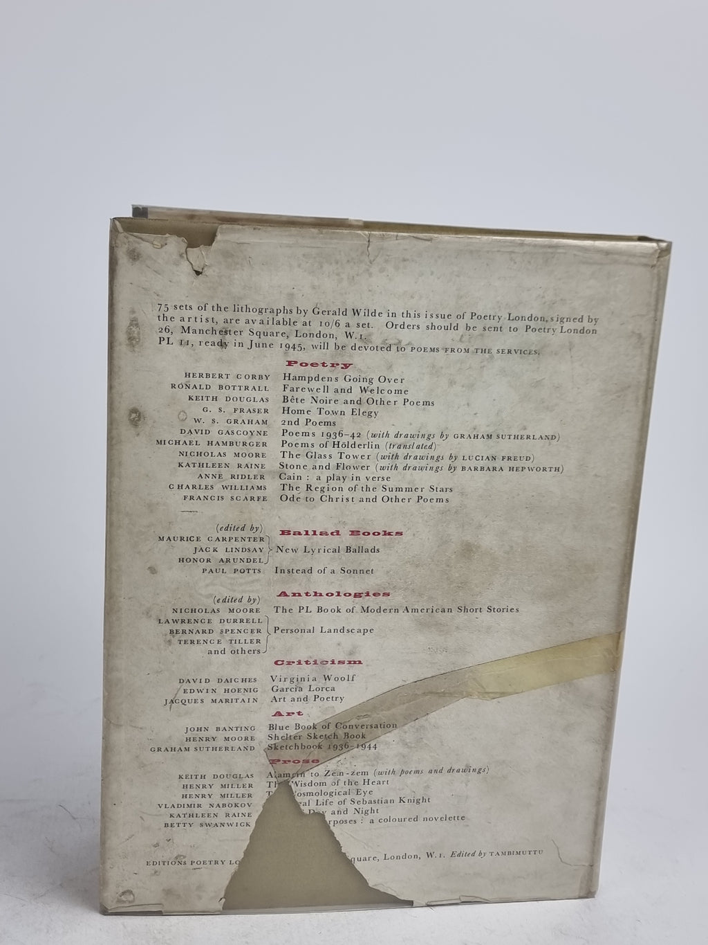 Poetry London X, Tambimuttu (Editor) — 1st Edition