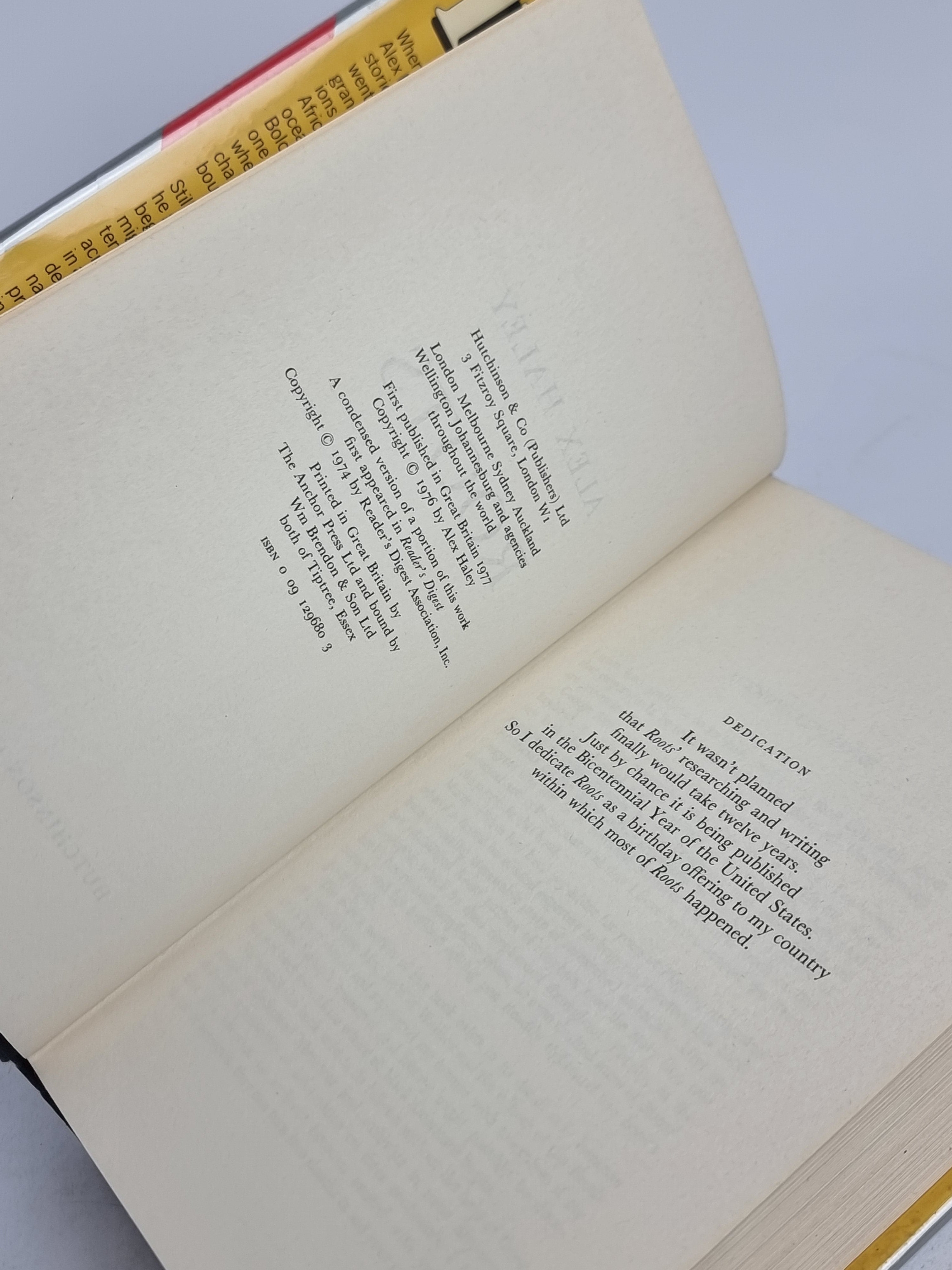Roots, Alex Haley — 1st UK Edition