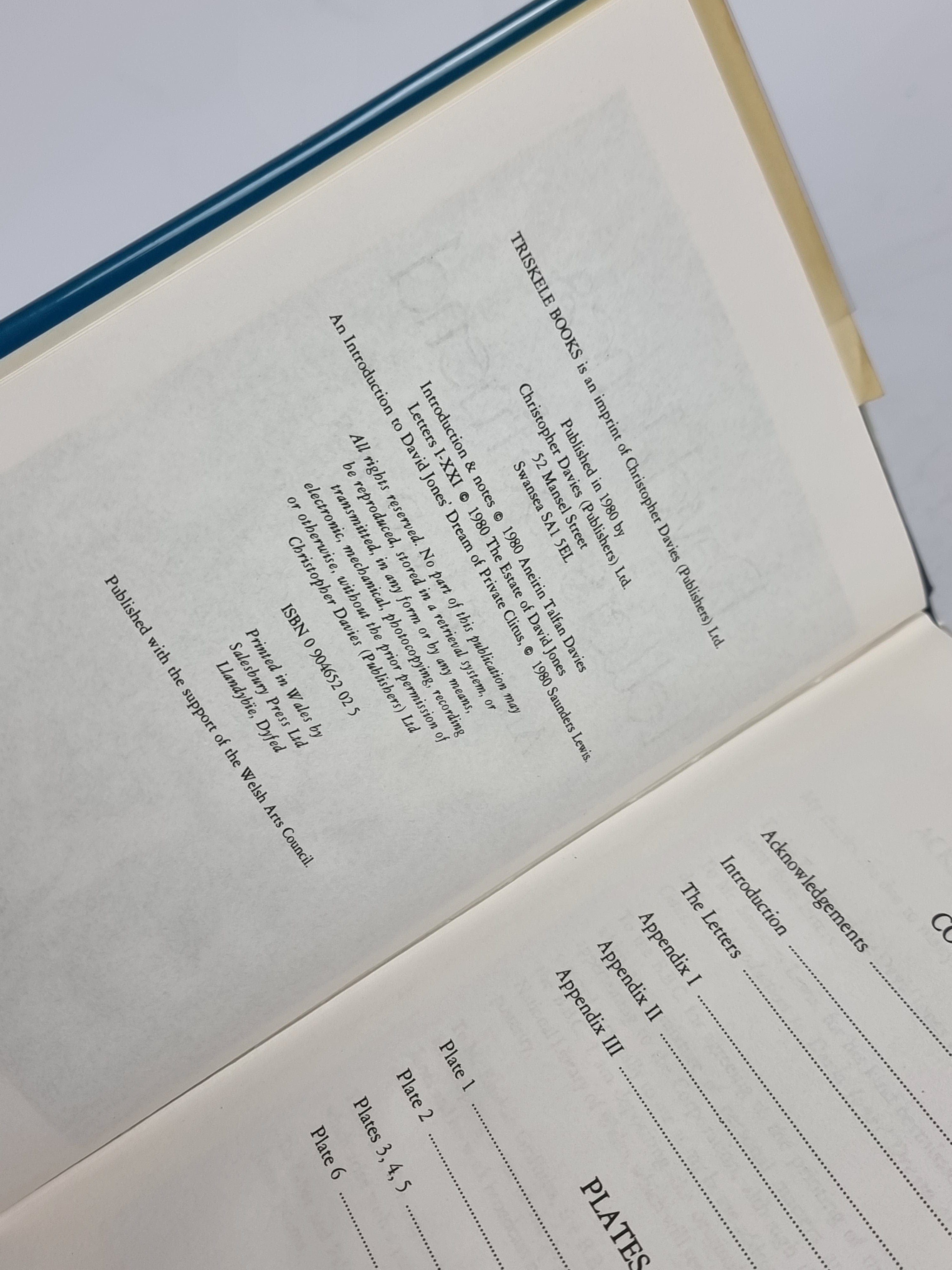 David Jones: Letters To A Friend, Aneirin Talfan Davies — 1st Edition