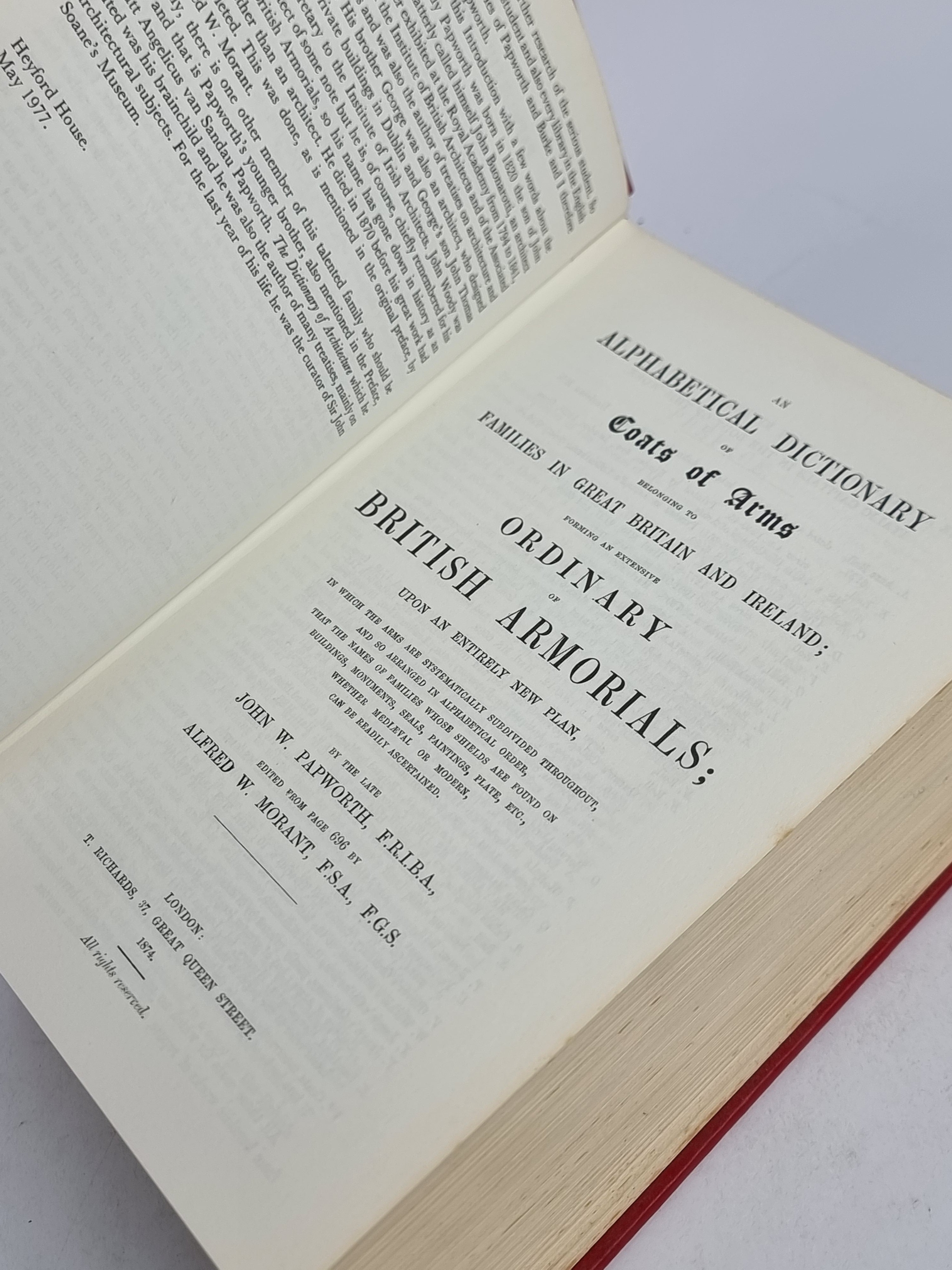 Papworth's Ordinary of British Armorials, John W. Papworth (edited by Alfred W. Morant)
