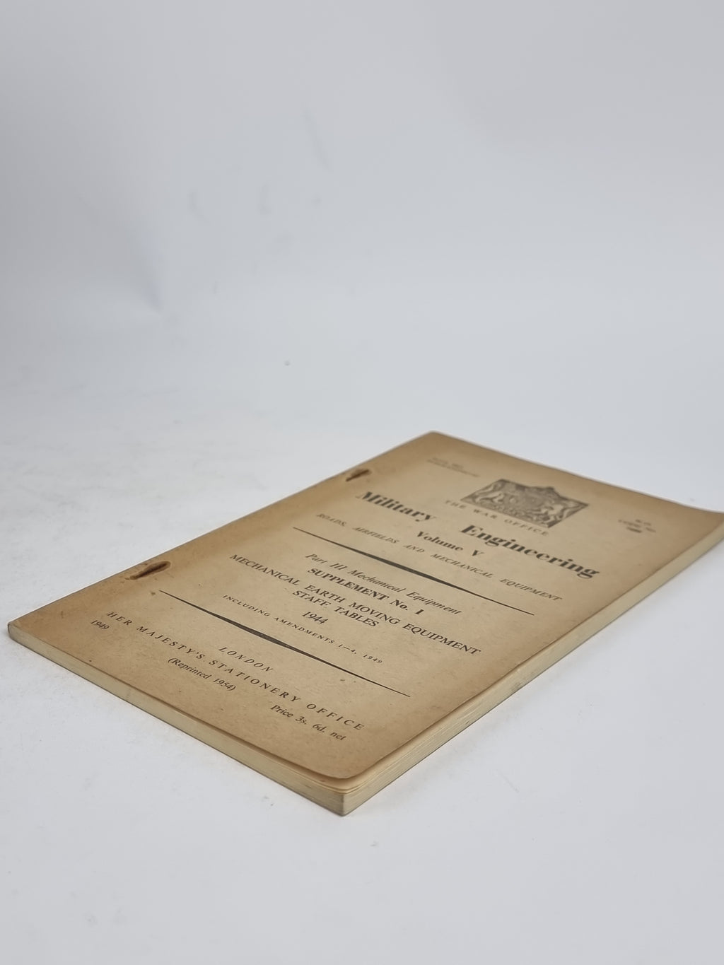 Military Engineering Volume V: Roads, Airfields and Mechanical Equipment