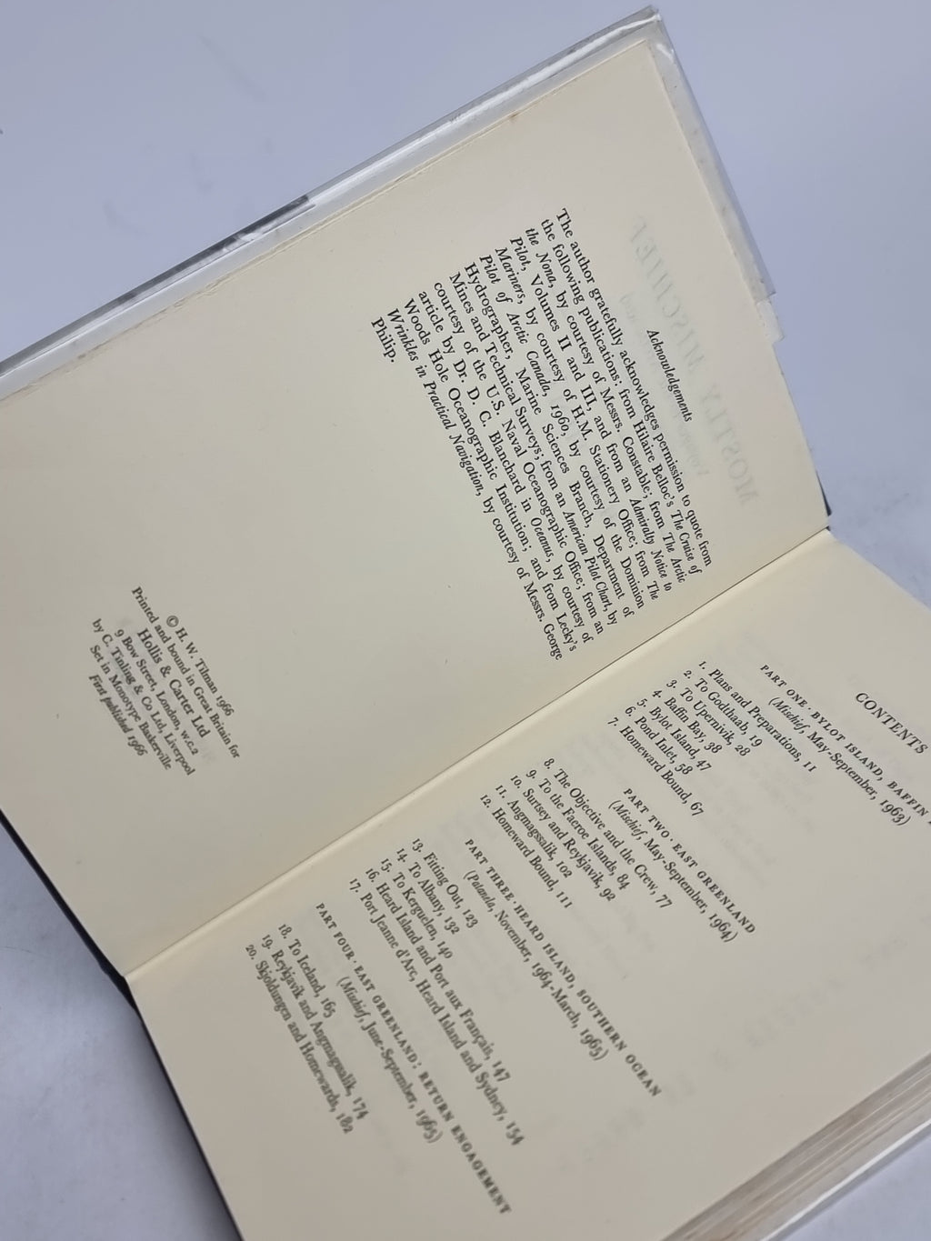 Mostly Mischief, H. W. Tilman — 1st Edition, Signed