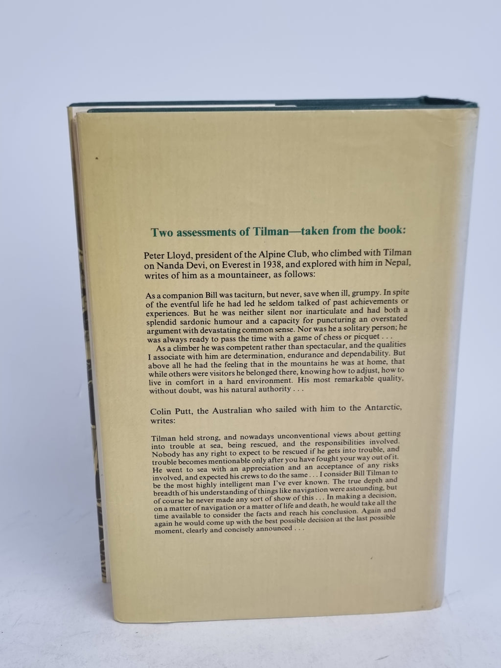 High Mountains & Cold Seas: A Biography of H.W. Tilman, J.R.L. Anderson