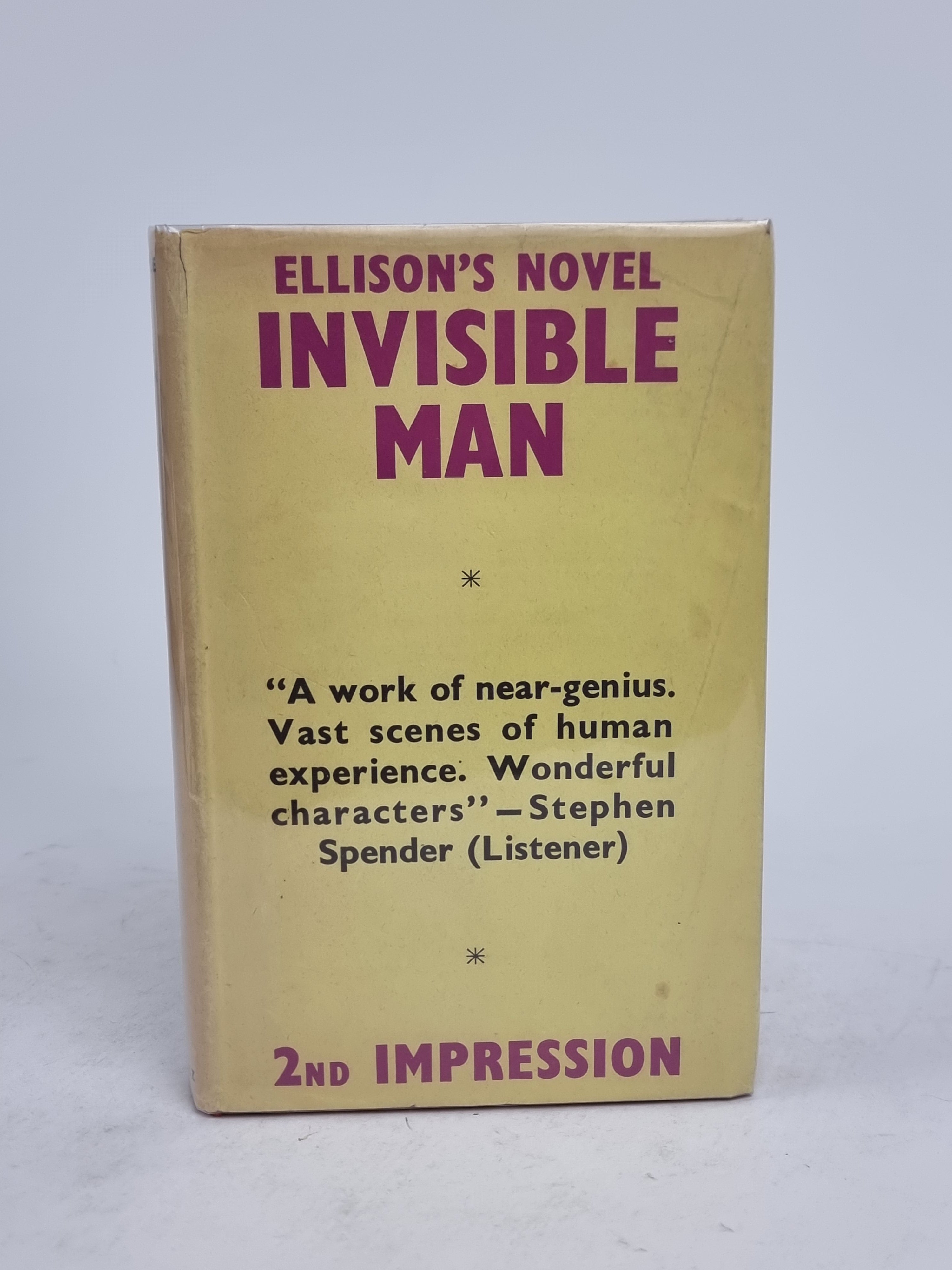 Invisible Man, Ralph Ellison — 2nd Impression