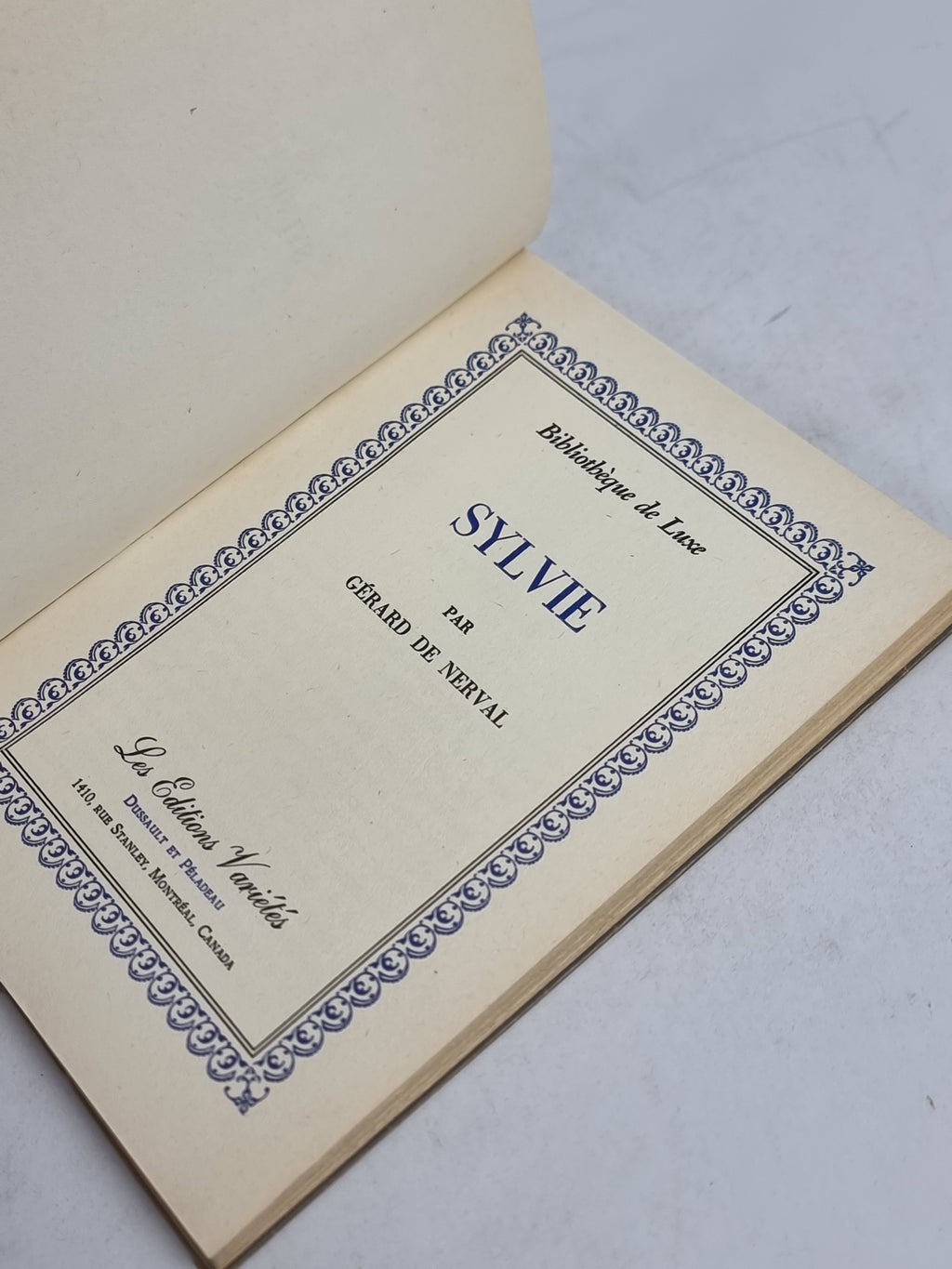 Sylvie, Gérard de Nerval — 1st Canadian Edition