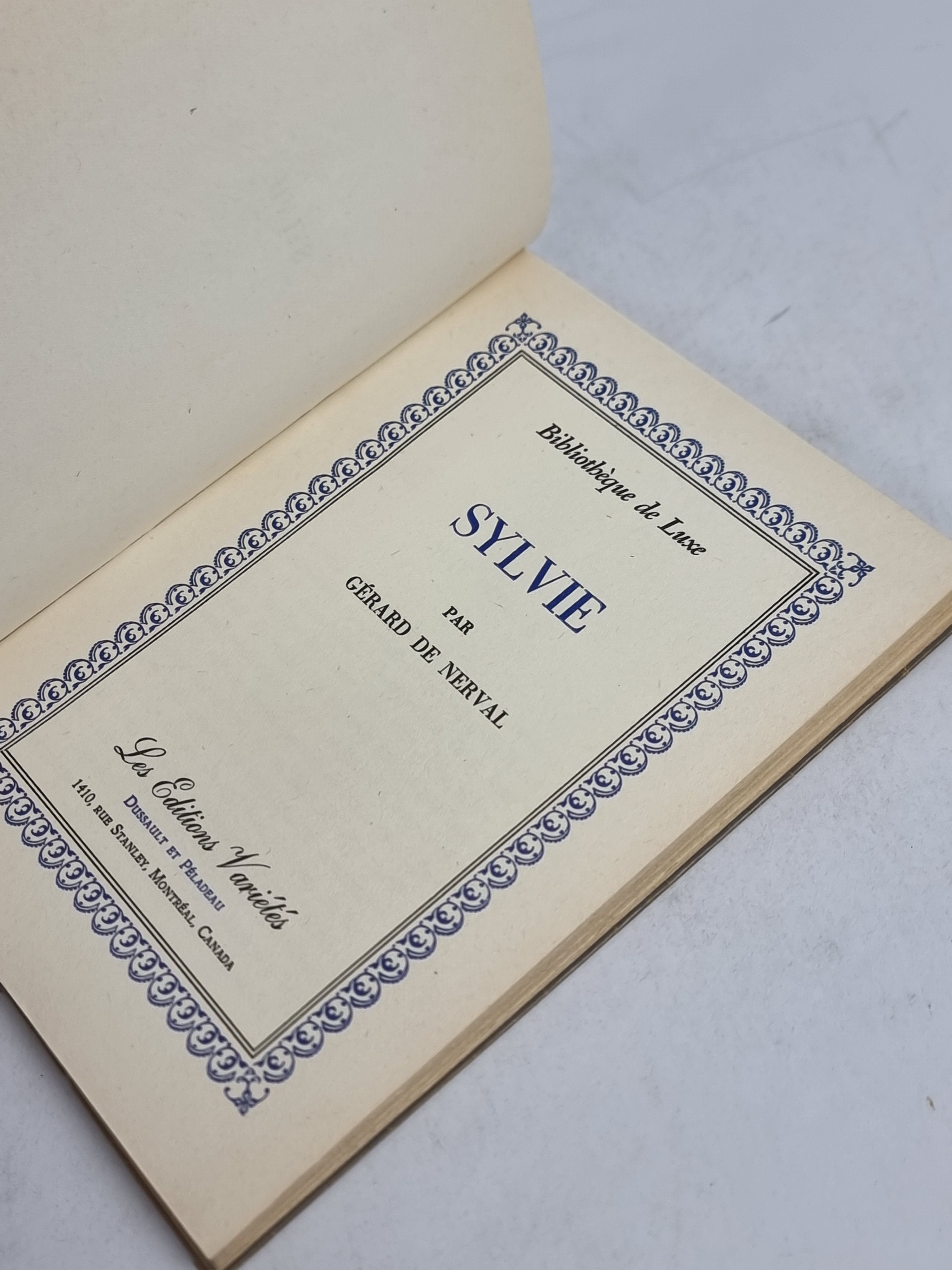 Sylvie, Gérard de Nerval — 1st Canadian Edition