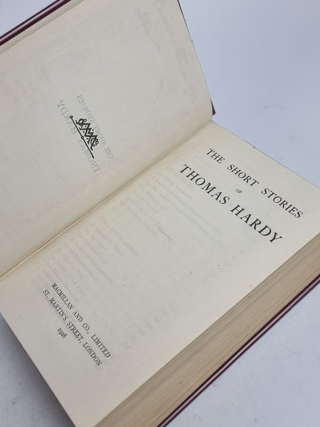 The Short Stories of Thomas Hardy, Thomas Hardy — 1st Collected Edition