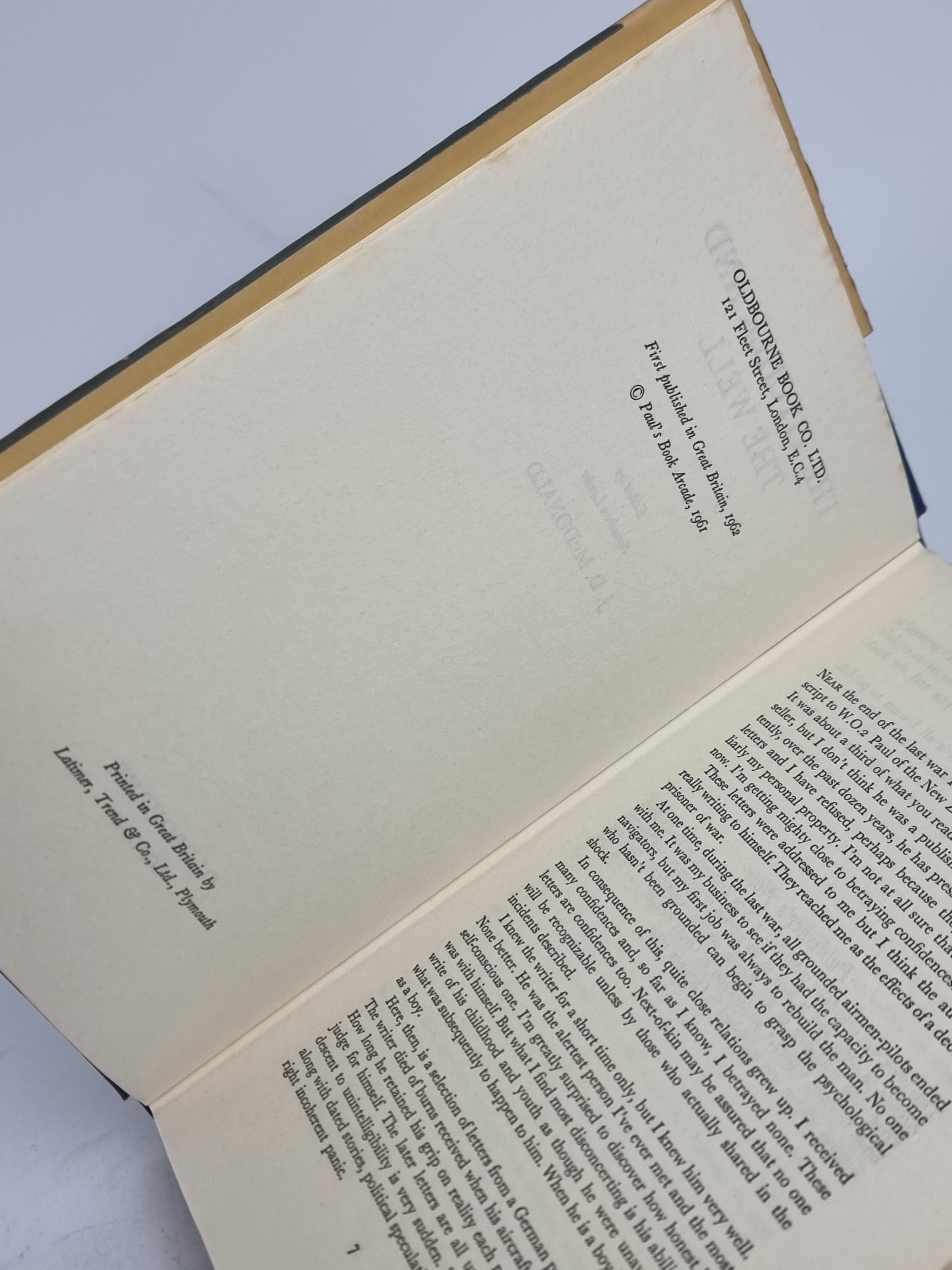 The Pitcher and the Well, Edited by Squadron Leader J. D. McDonald — 1st UK Ed