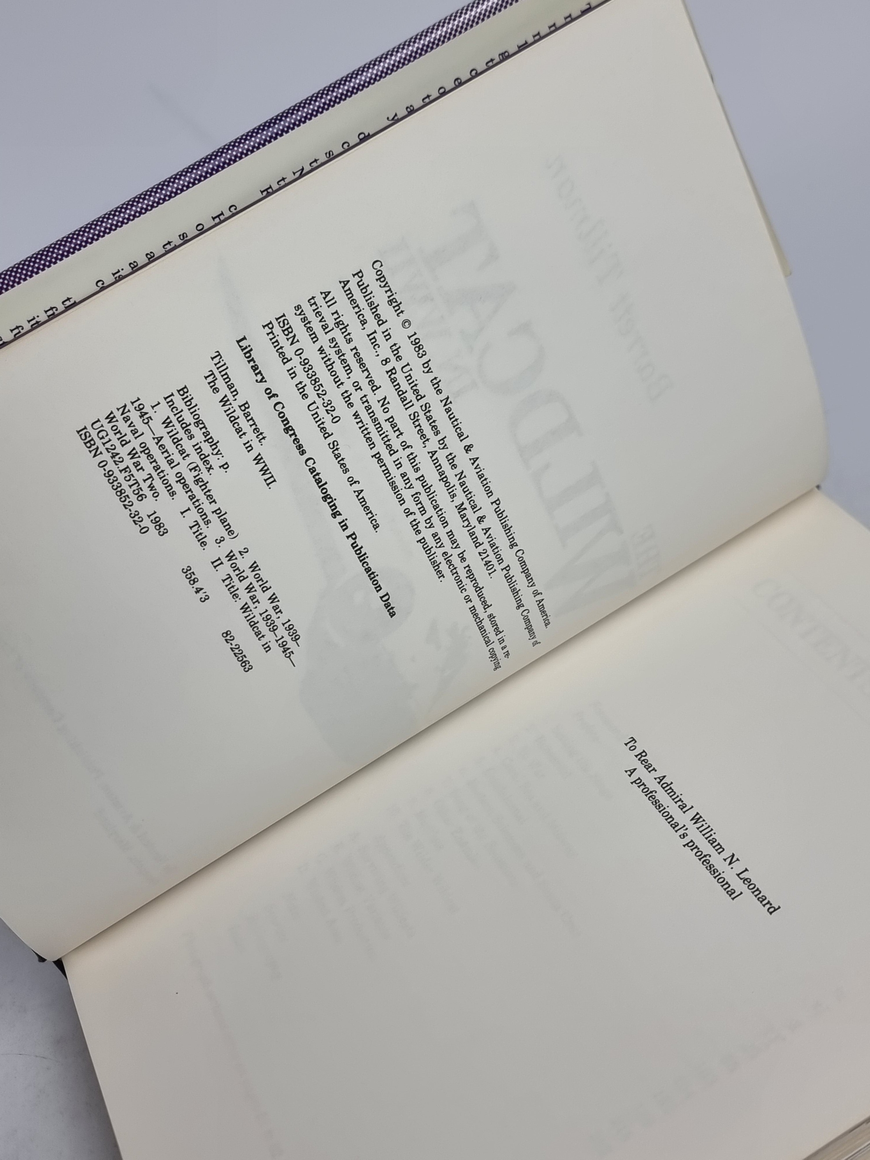 The Wildcat in WWII, Barrett Tillman — 1st Edition