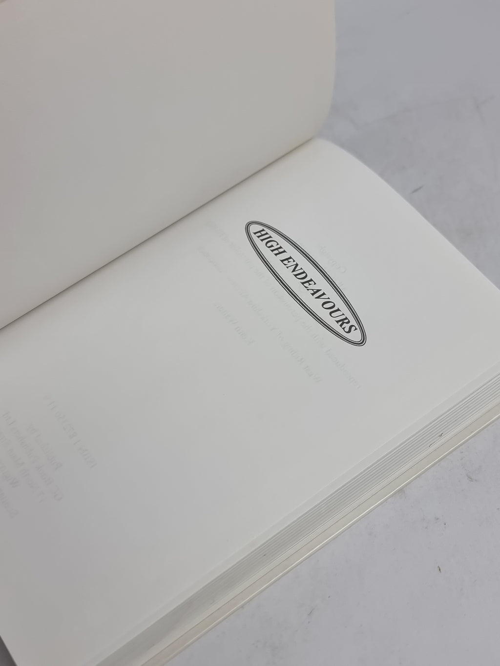 High Endeavours, Keith Walters (Editor) — 1st Edition