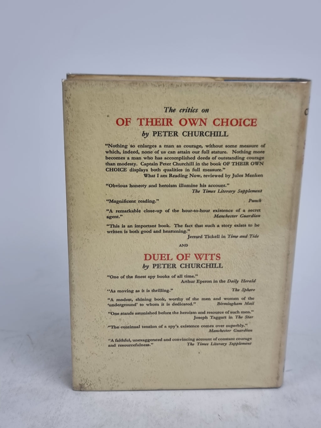 The Spirit in the Cage, Peter Churchill — 1st Edition