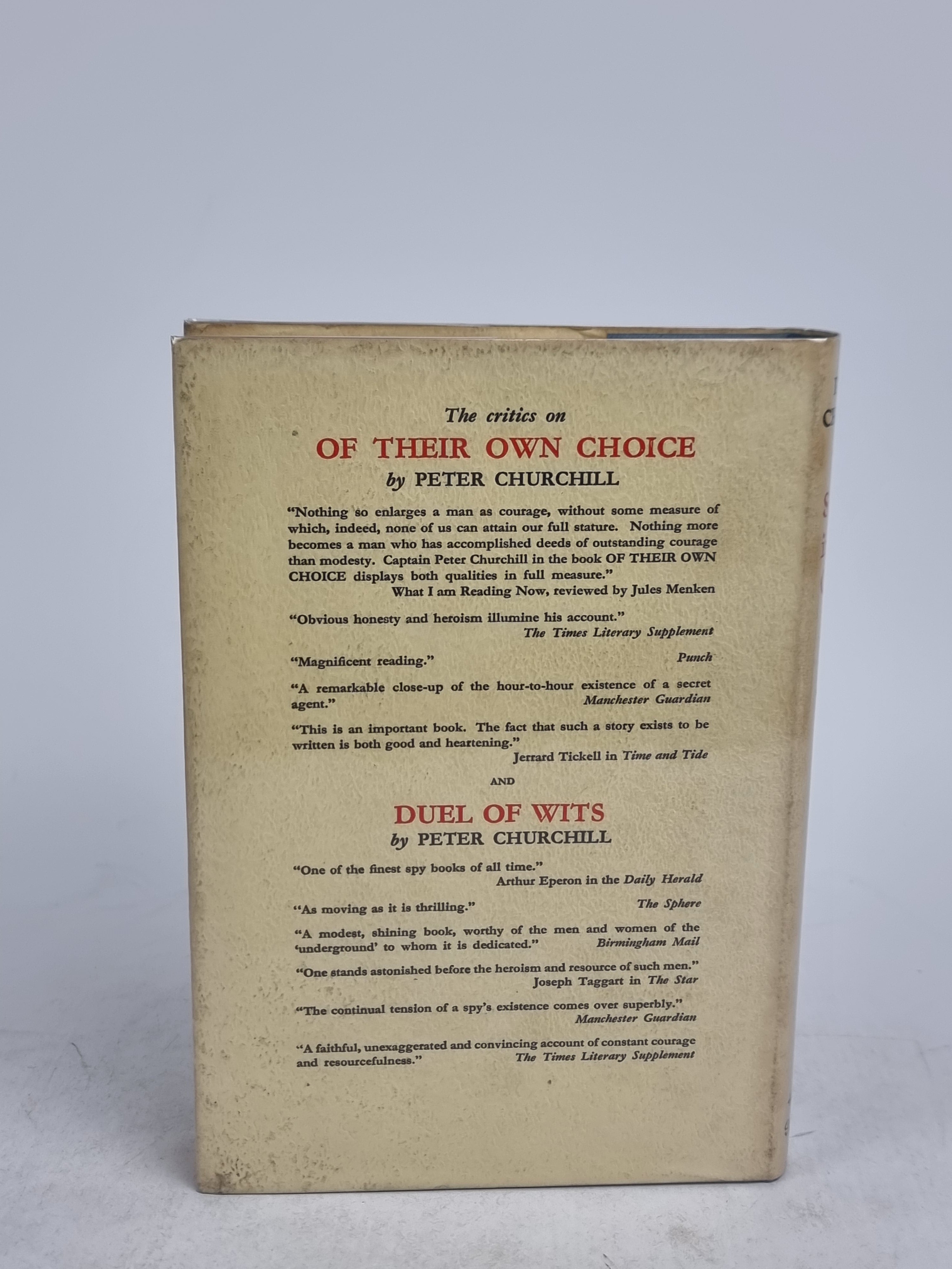 The Spirit in the Cage, Peter Churchill — 1st Edition