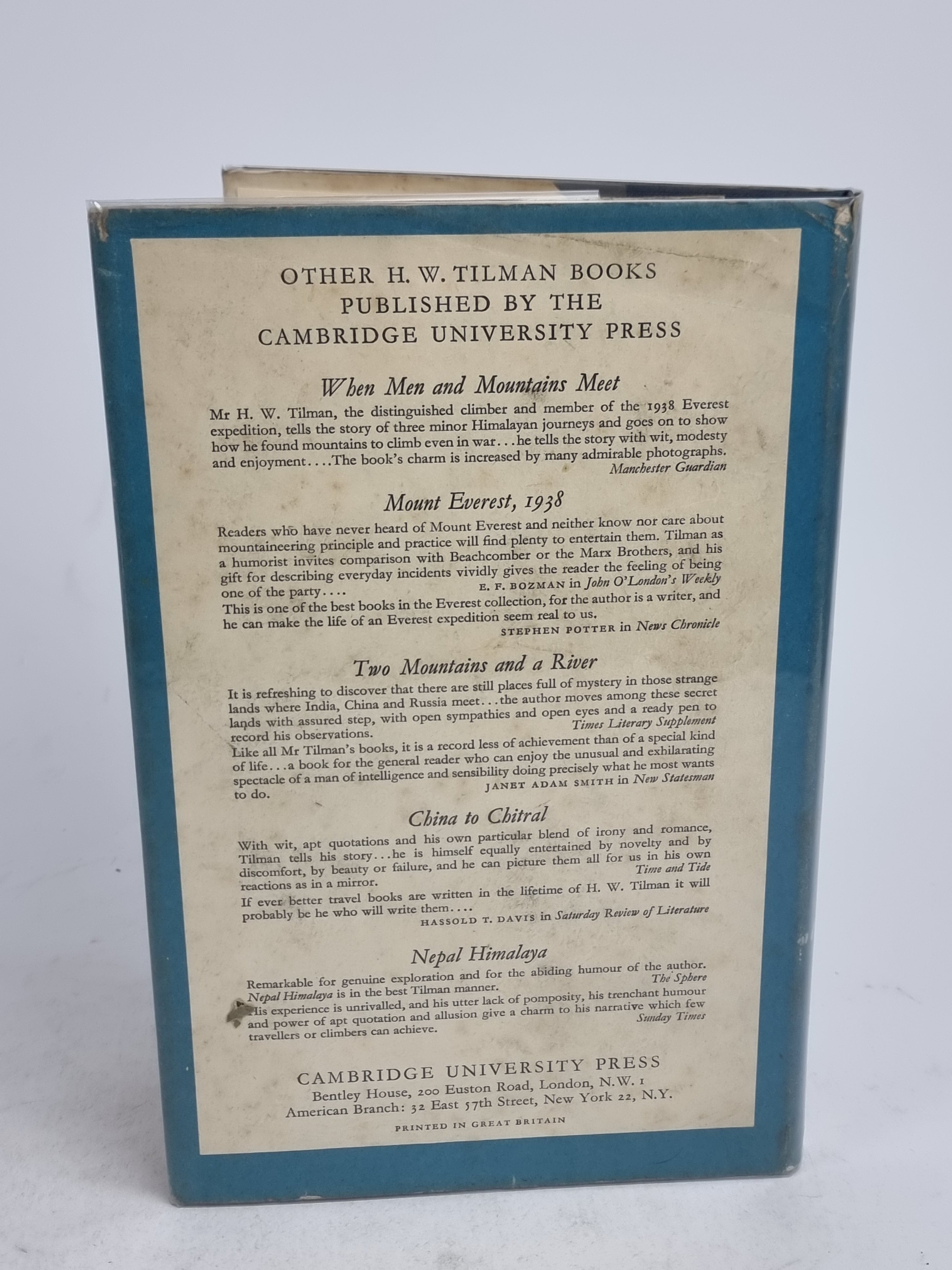 Mischief in Patagonia, H. W. Tilman — 1st Edition