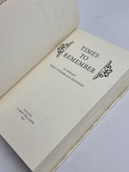 Times to Remember, Rose Fitzgerald Kennedy — 1st Edition, Signed