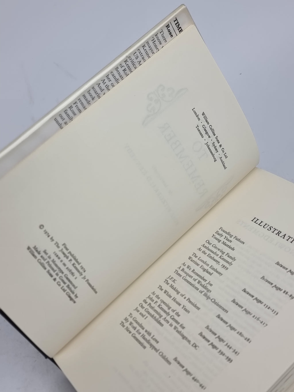 Times to Remember, Rose Fitzgerald Kennedy — 1st Edition, Signed