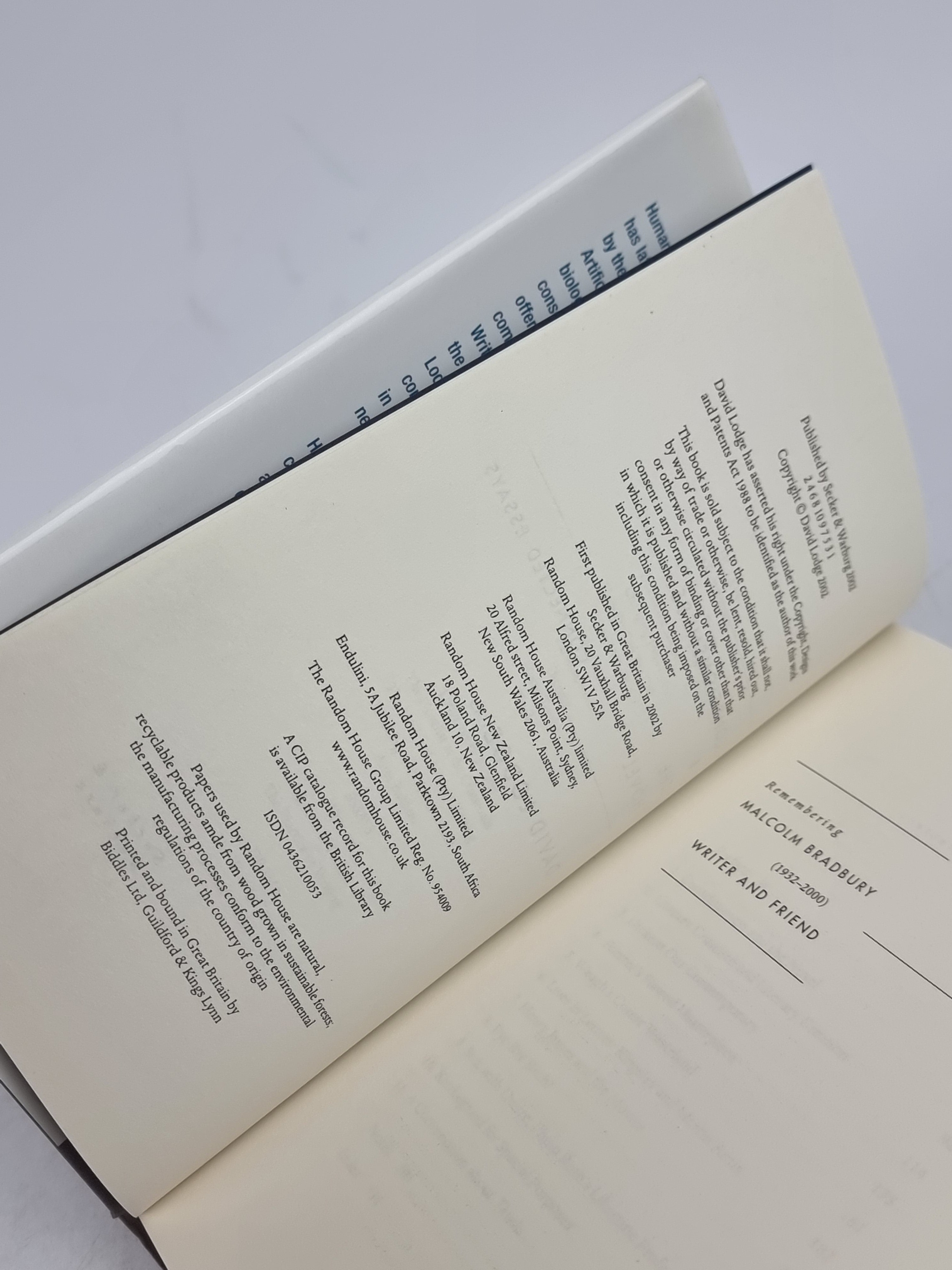 Consciousness and the Novel, David Lodge — 1st Edition