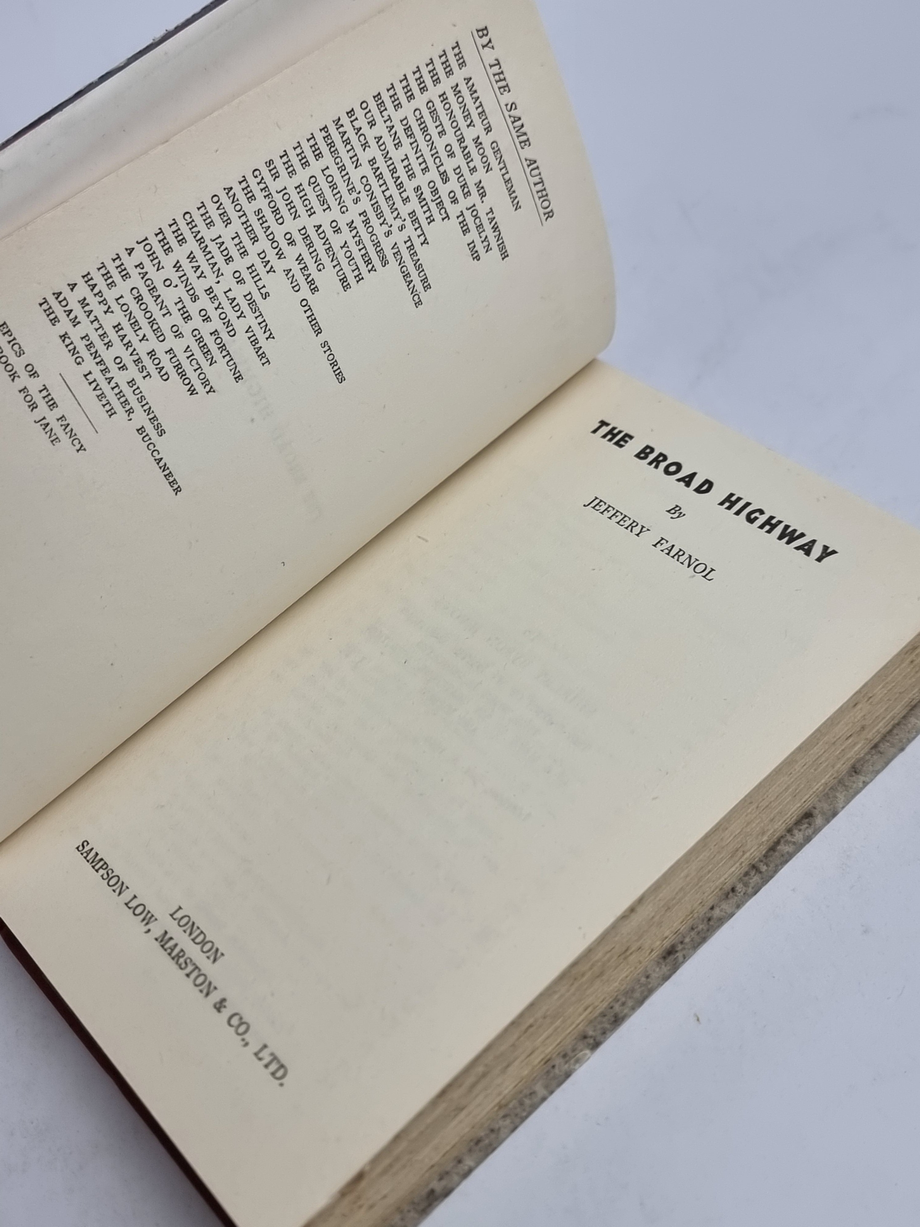 The Broad Highway, Jeffery Farnol — Later Edition