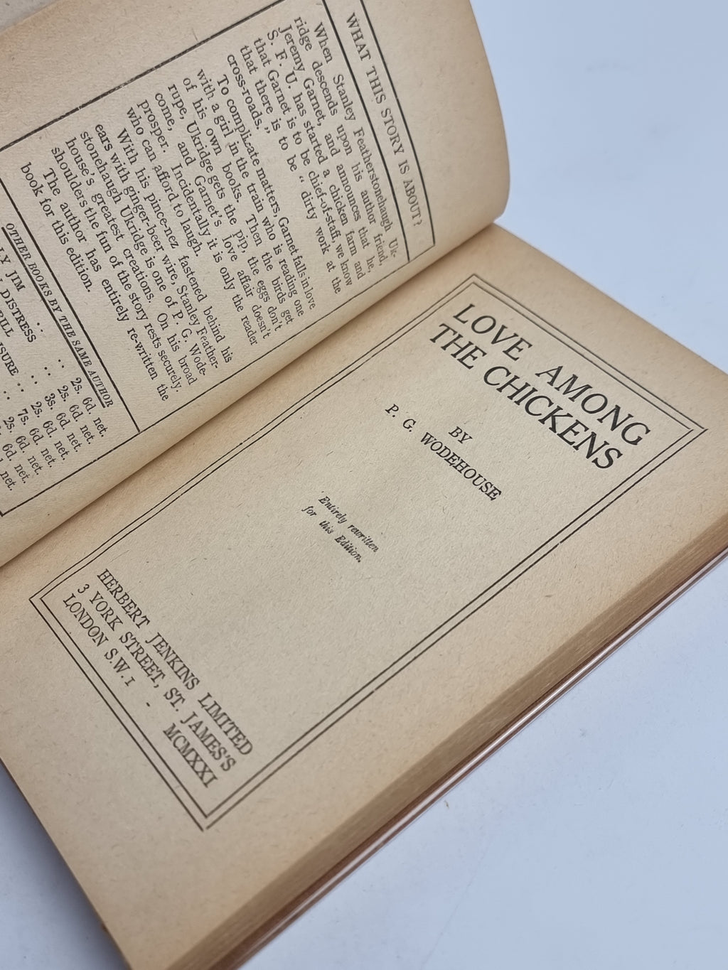 Love Among the Chickens, P.G. Wodehouse — Popular Edition
