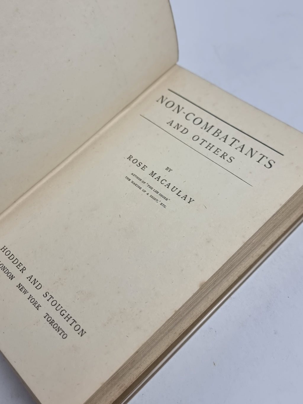 Non-Combatants and Others, Rose Macaulay — 1st Edition